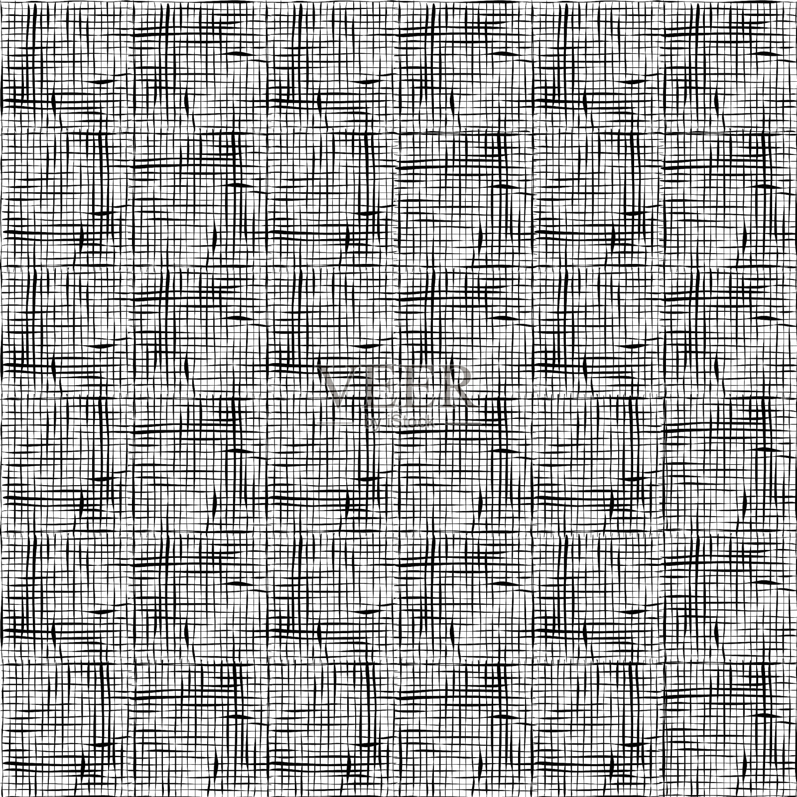 无缝模式与水平和垂直黑色段插画图片素材