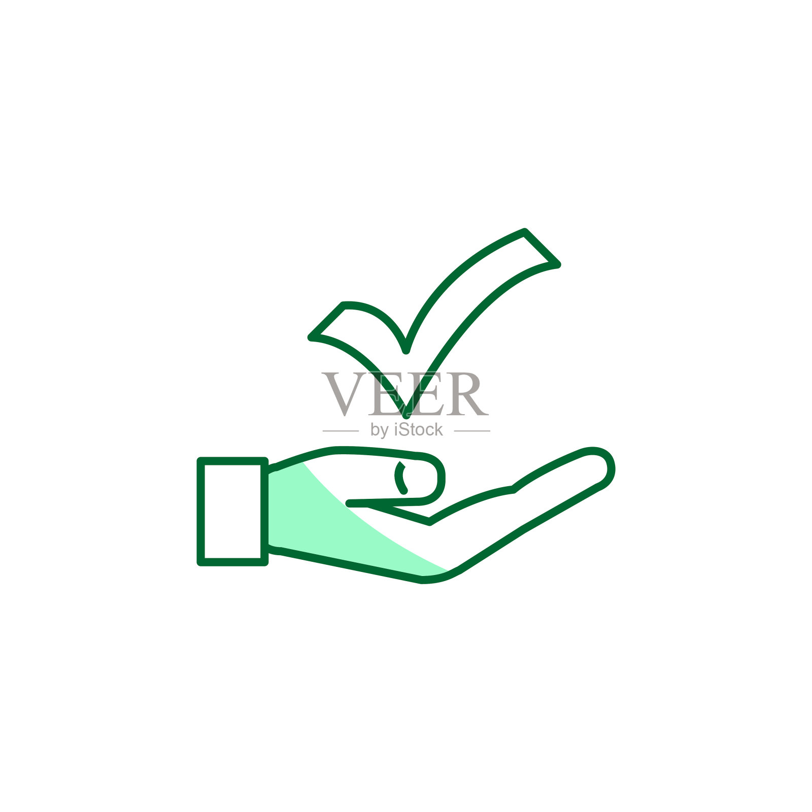 手势认可图标插画图片素材