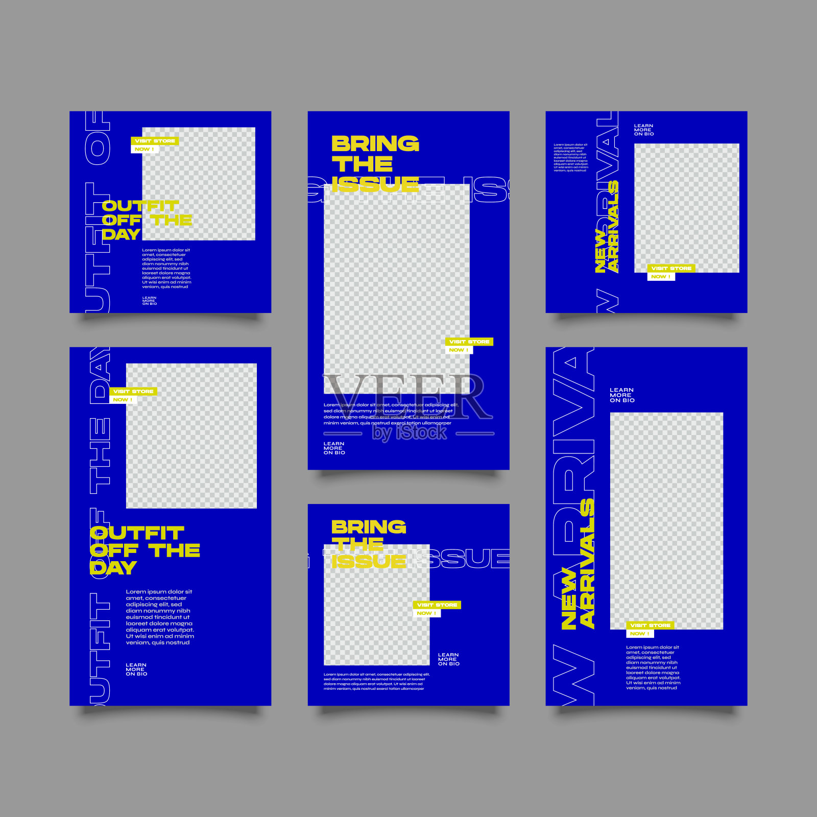 可编辑的横幅社交媒体张贴和故事模板设计模板素材