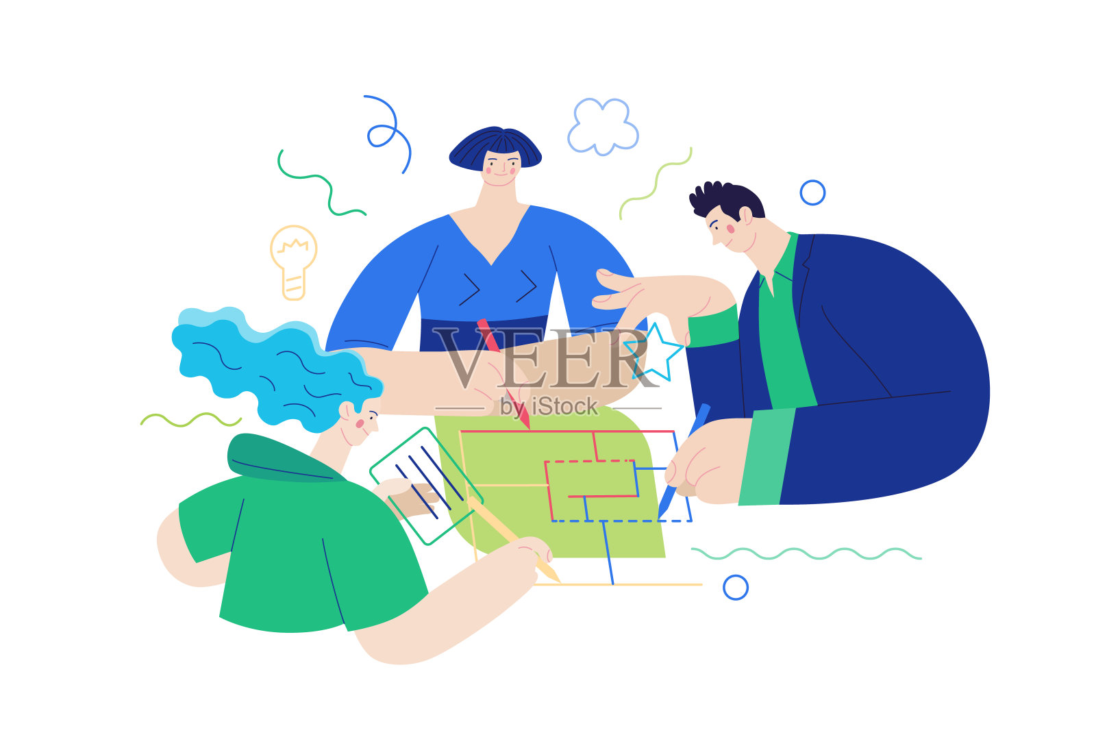 业务主题-项目协作插画图片素材