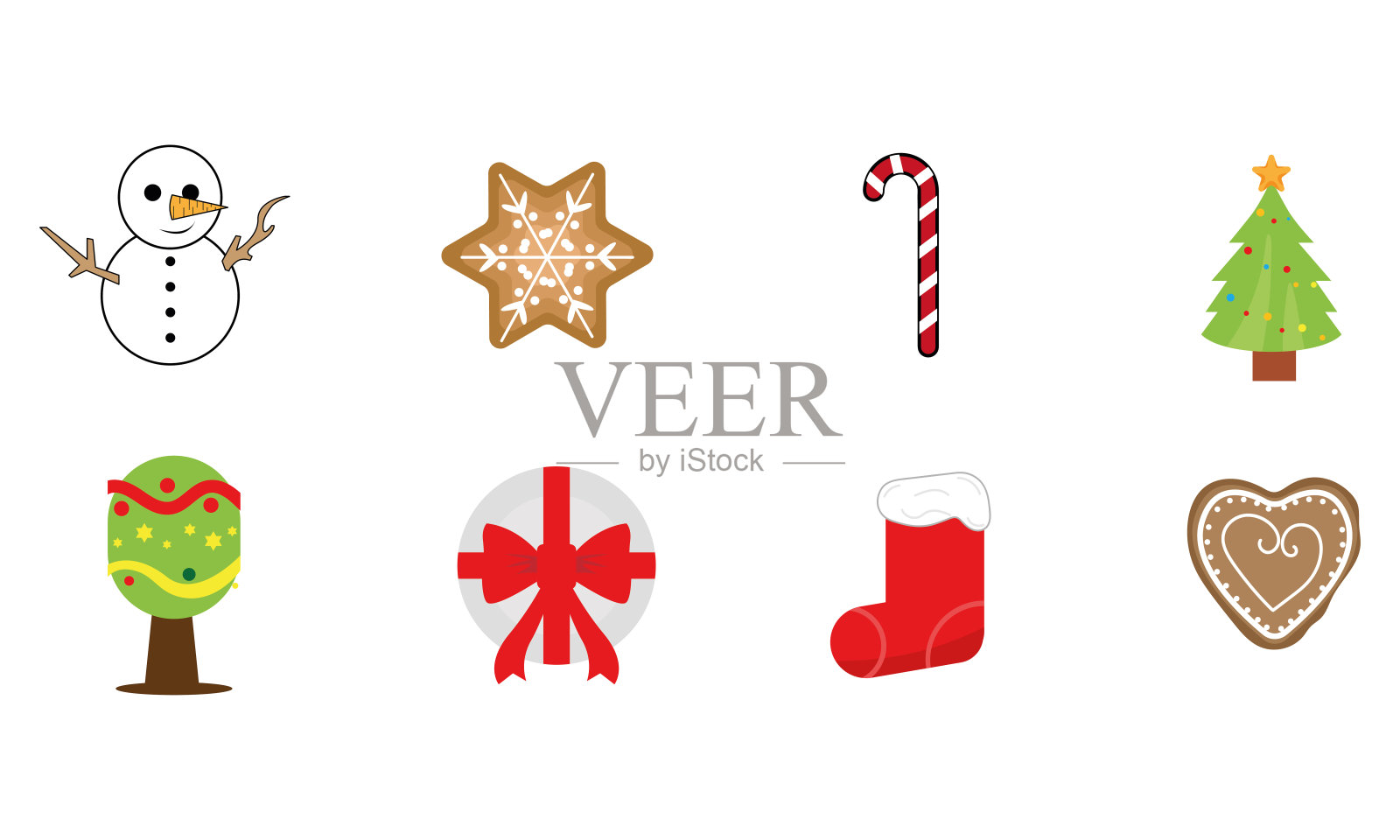 圣诞标志套装图标素材