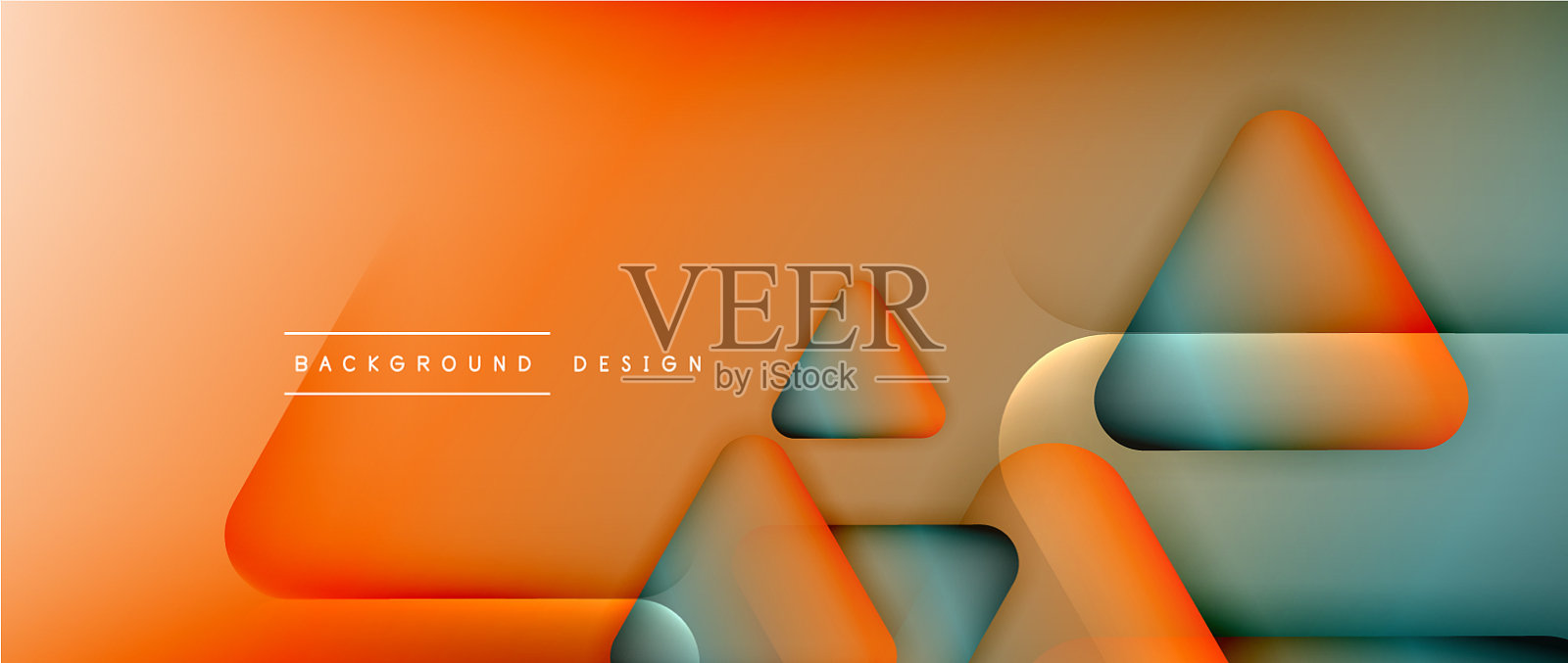 三角形形状几何抽象背景3d插画图片素材