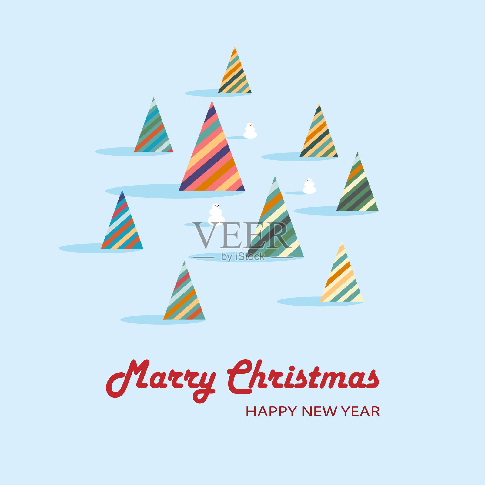 圣诞用品，圣诞帽，圣诞长袜，糖果手杖，圣诞球插画图片素材