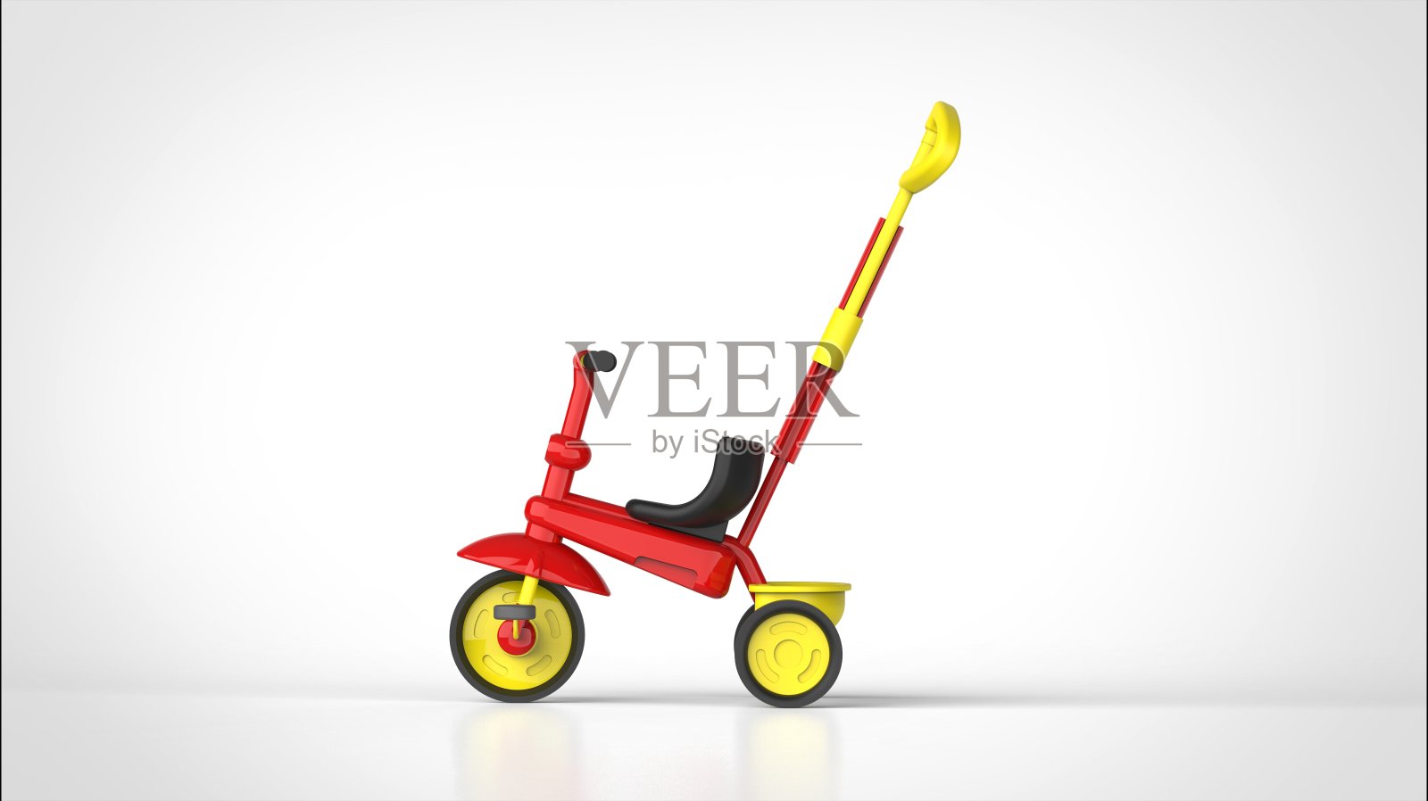 三轮车侧3d渲染照片摄影图片