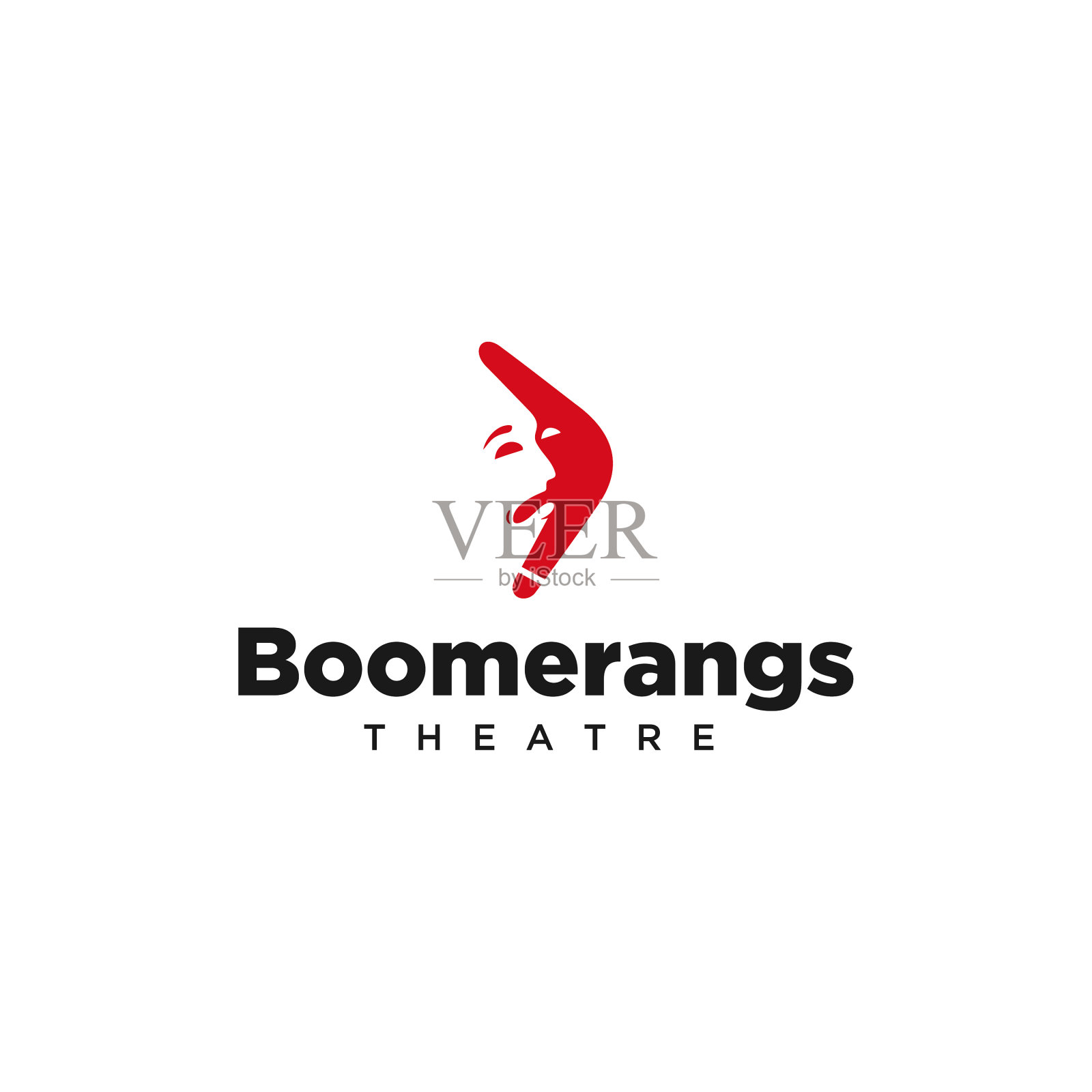 回飞棒剧院标志插画图片素材