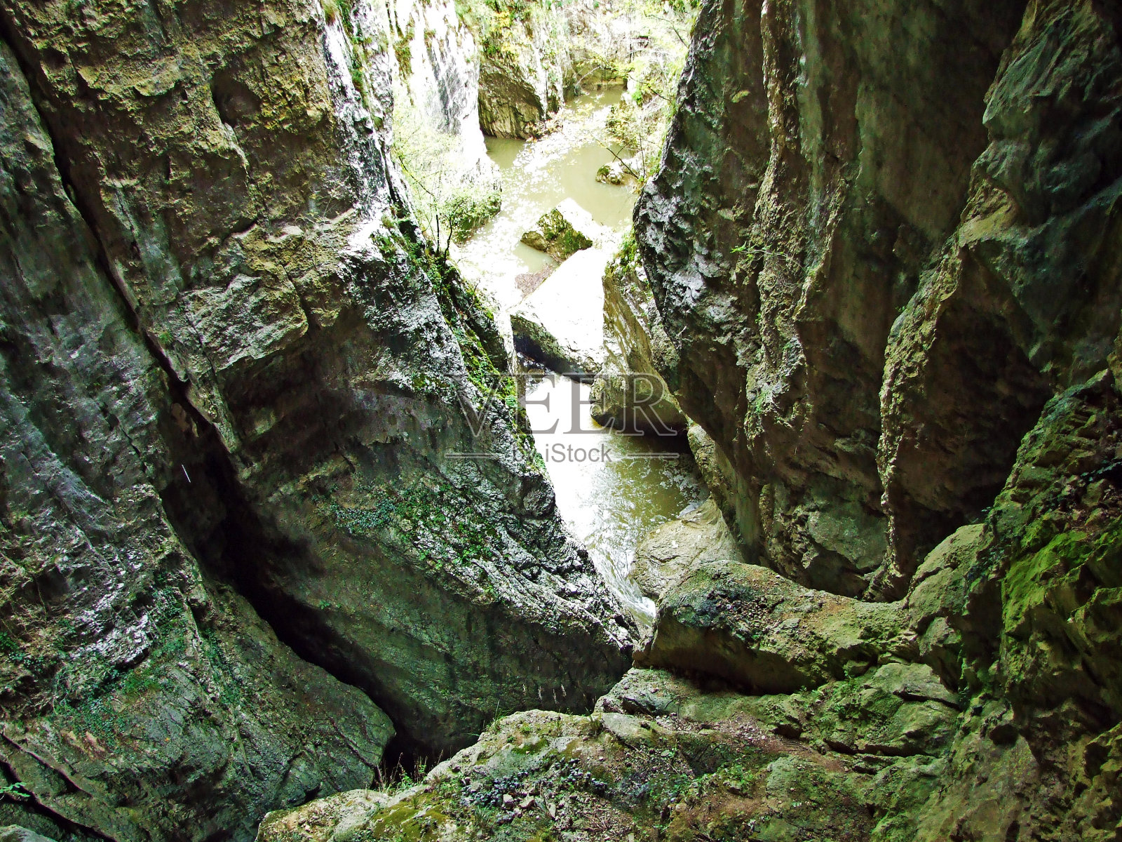 斯科詹洞穴公园(联合国教科文组织世界遗产)或公园Škocjanske jame - Divača(迪瓦卡)，斯洛文尼亚照片摄影图片