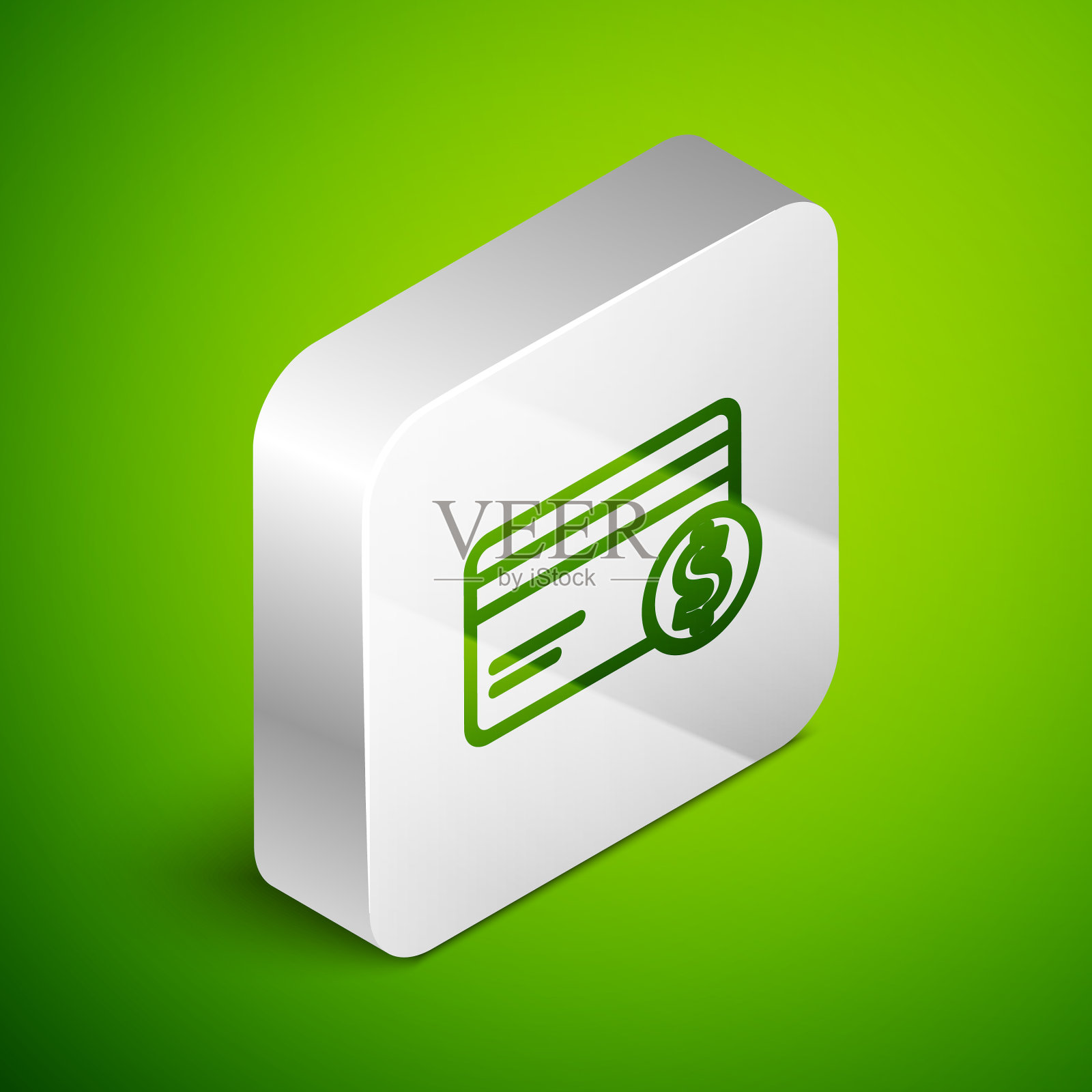 等距线信用卡和美元符号图标插画图片素材