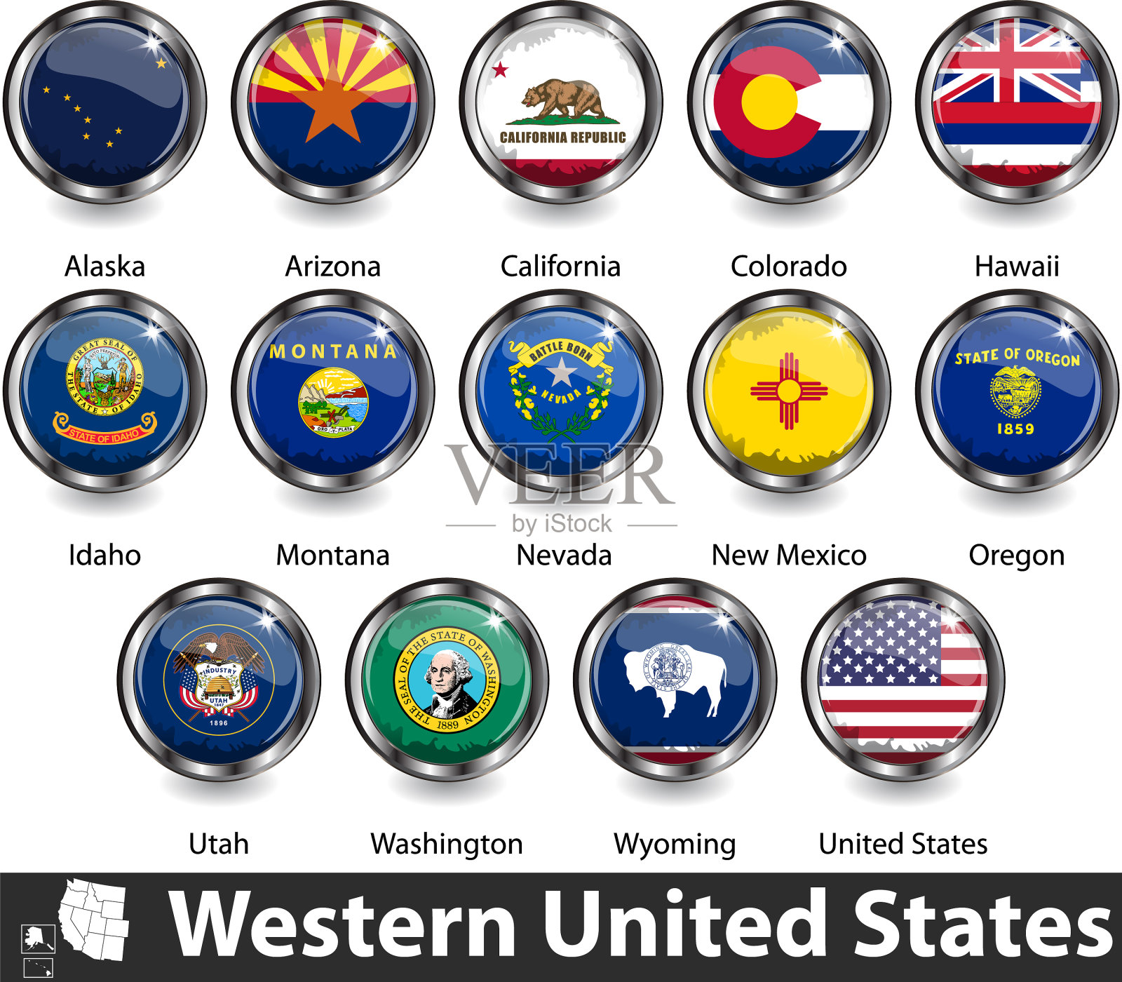 美国西部插画图片素材