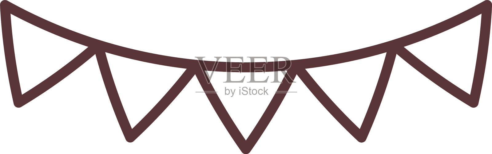 三角旗装饰庆祝节日派对行设计元素图片