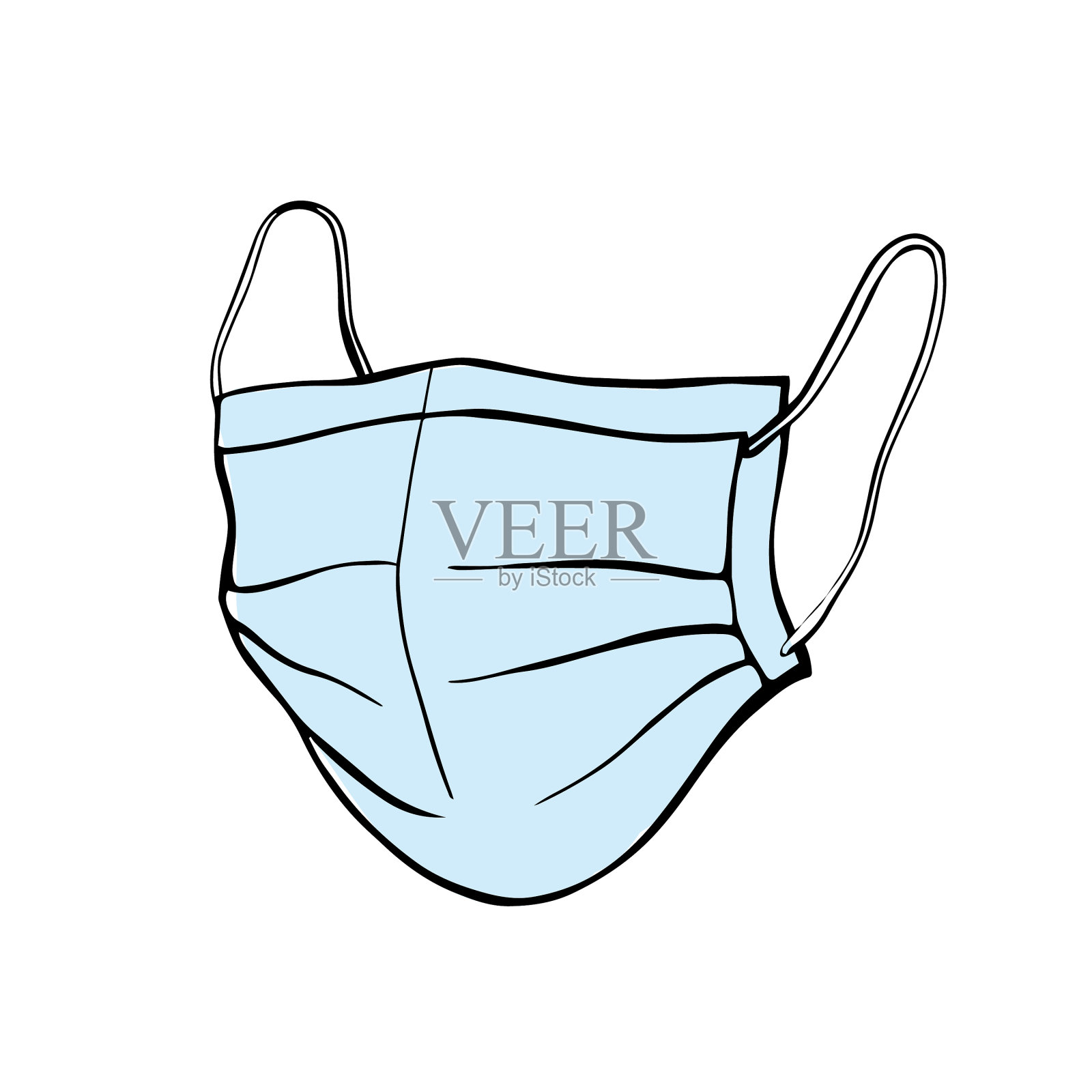 医用口罩，白色背景设计元素图片