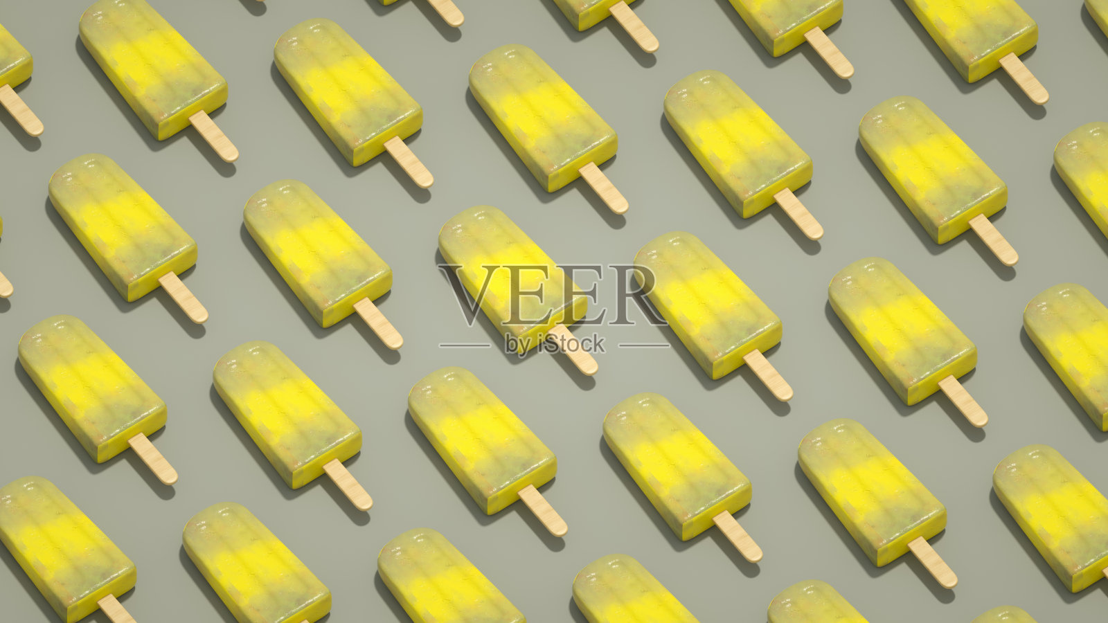 冰淇淋棒，冰棒，最小的夏季概念，等距视图。照片摄影图片