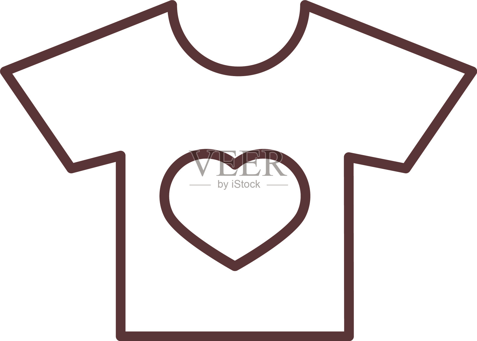 巴利特衬衫配心形衣服图标素材