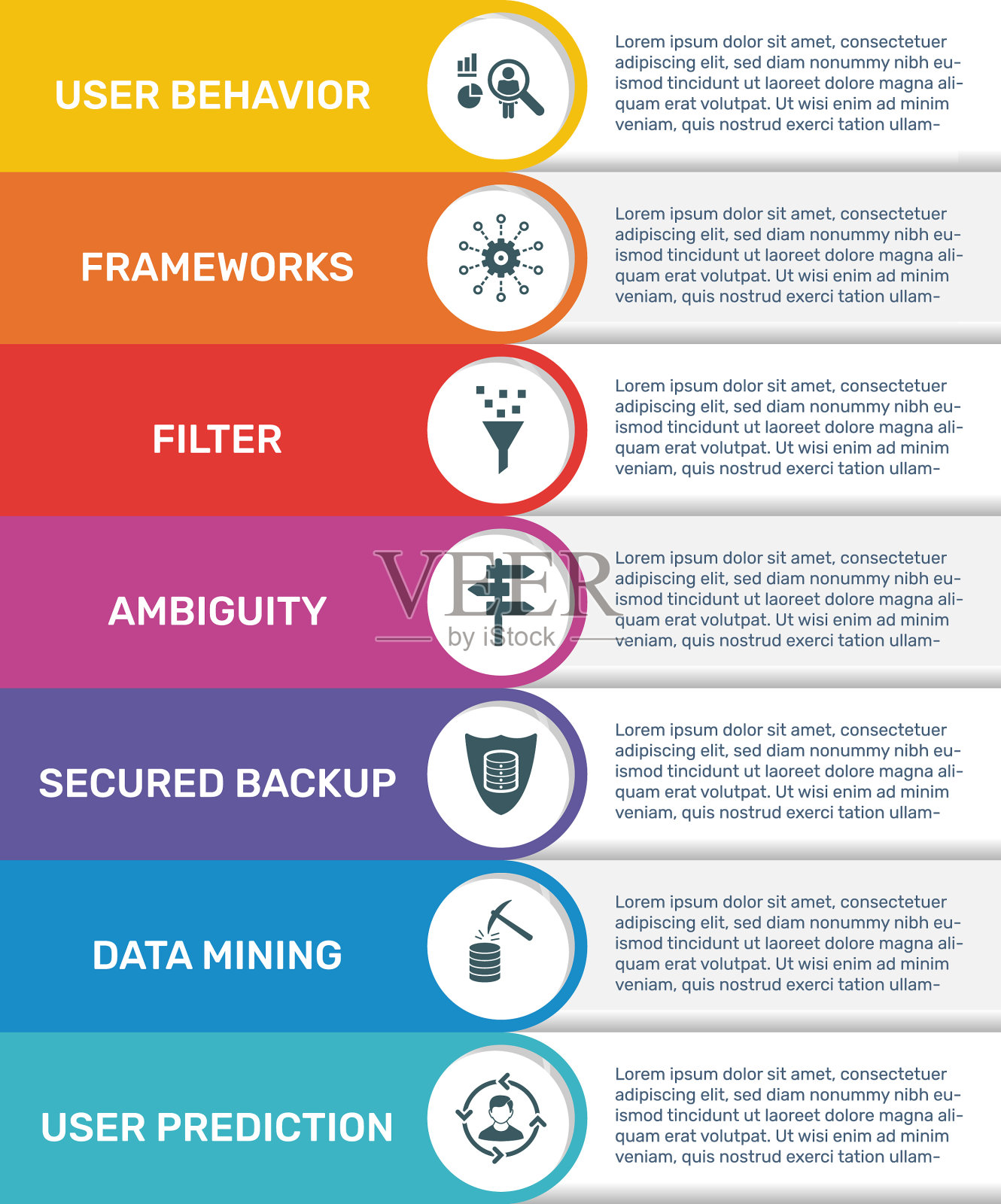 信息图表横幅模板大数据现代扁平设计模板素材