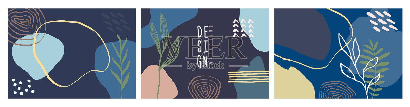 现代艺术卡片设计模板集插画图片素材