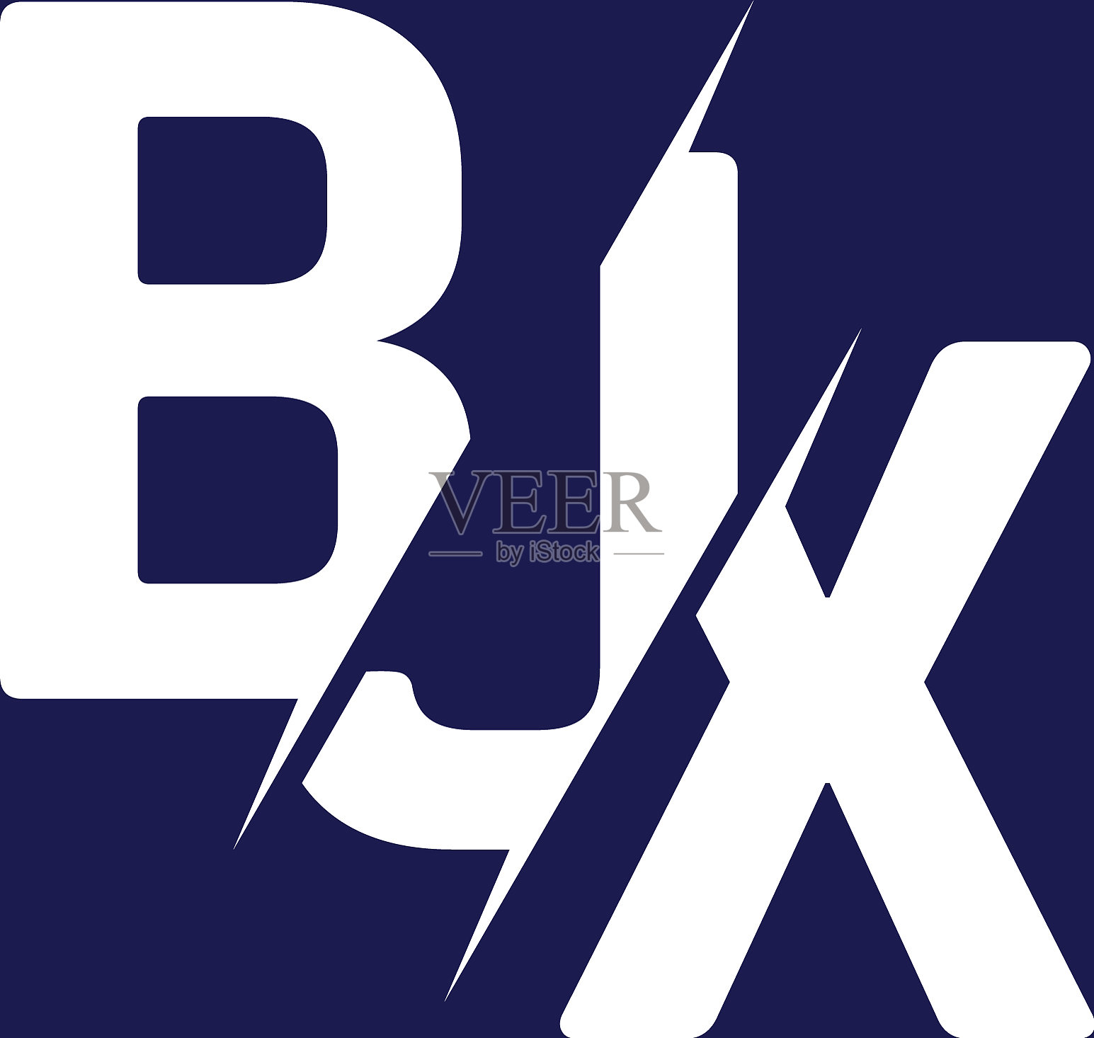 首字母组合logo设计BJX插画图片素材