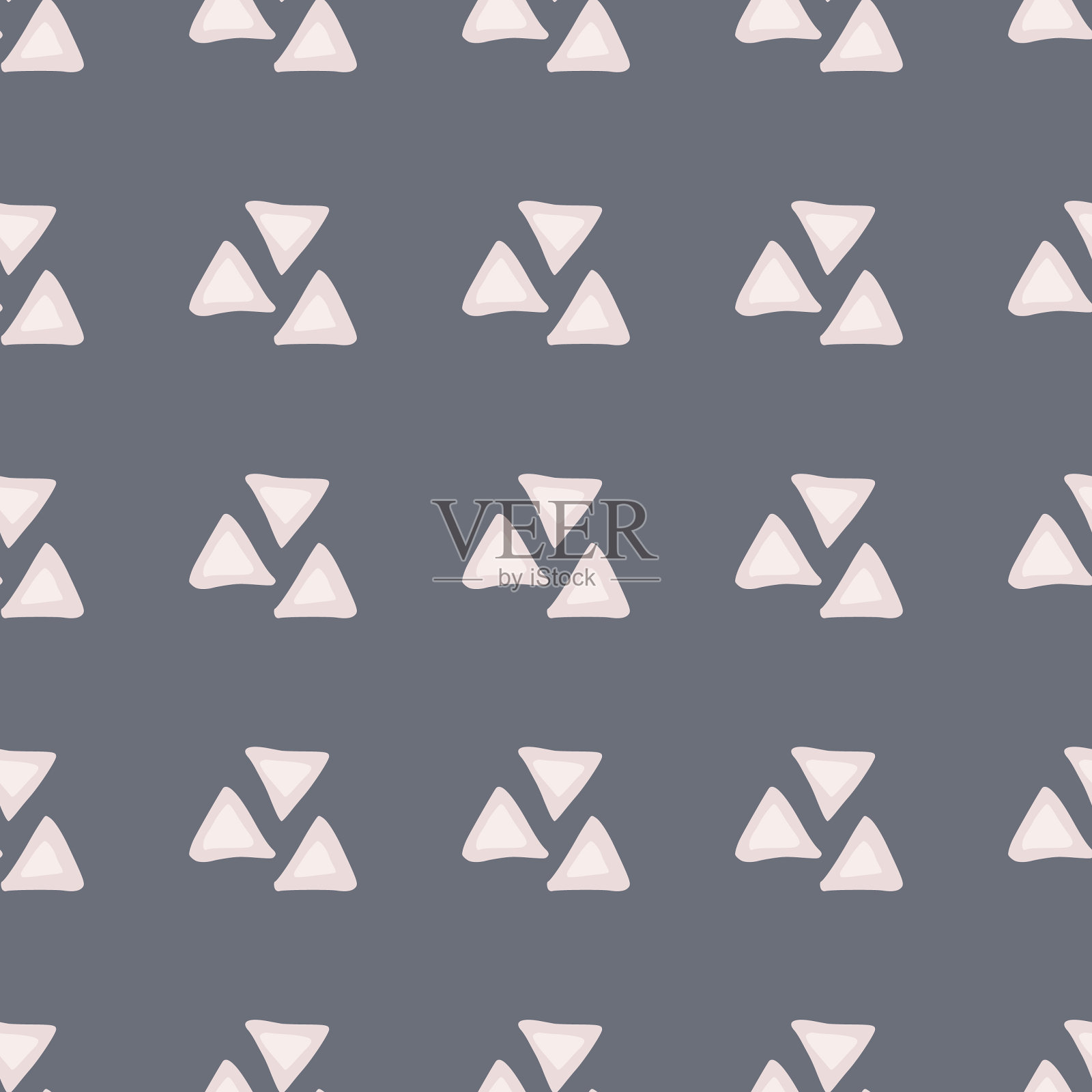 几何无缝图案与浅粉红色插画图片素材