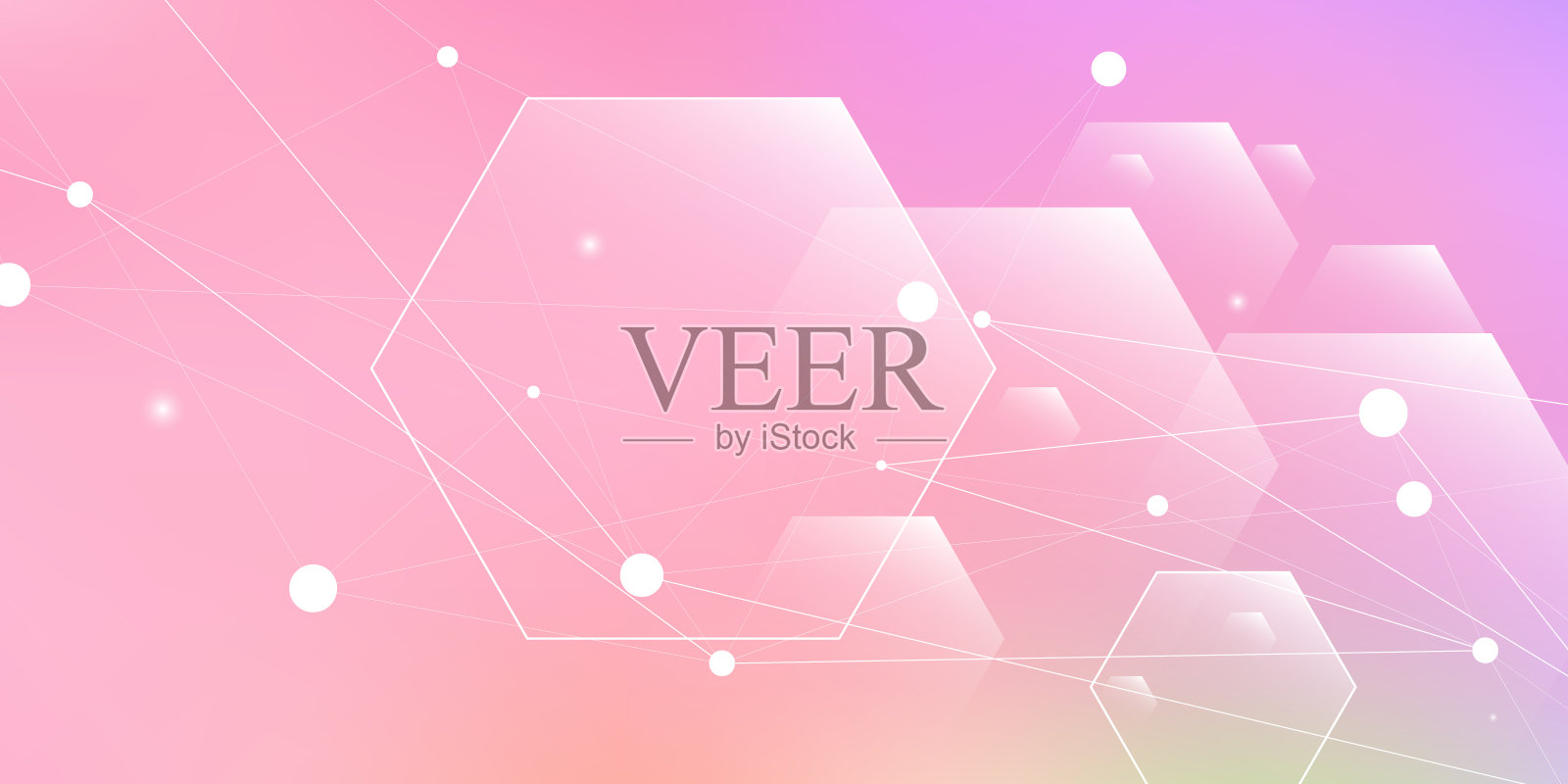 抽象现代背景与红橙粉粉彩渐变，模糊效果和现代元素。插画图片素材