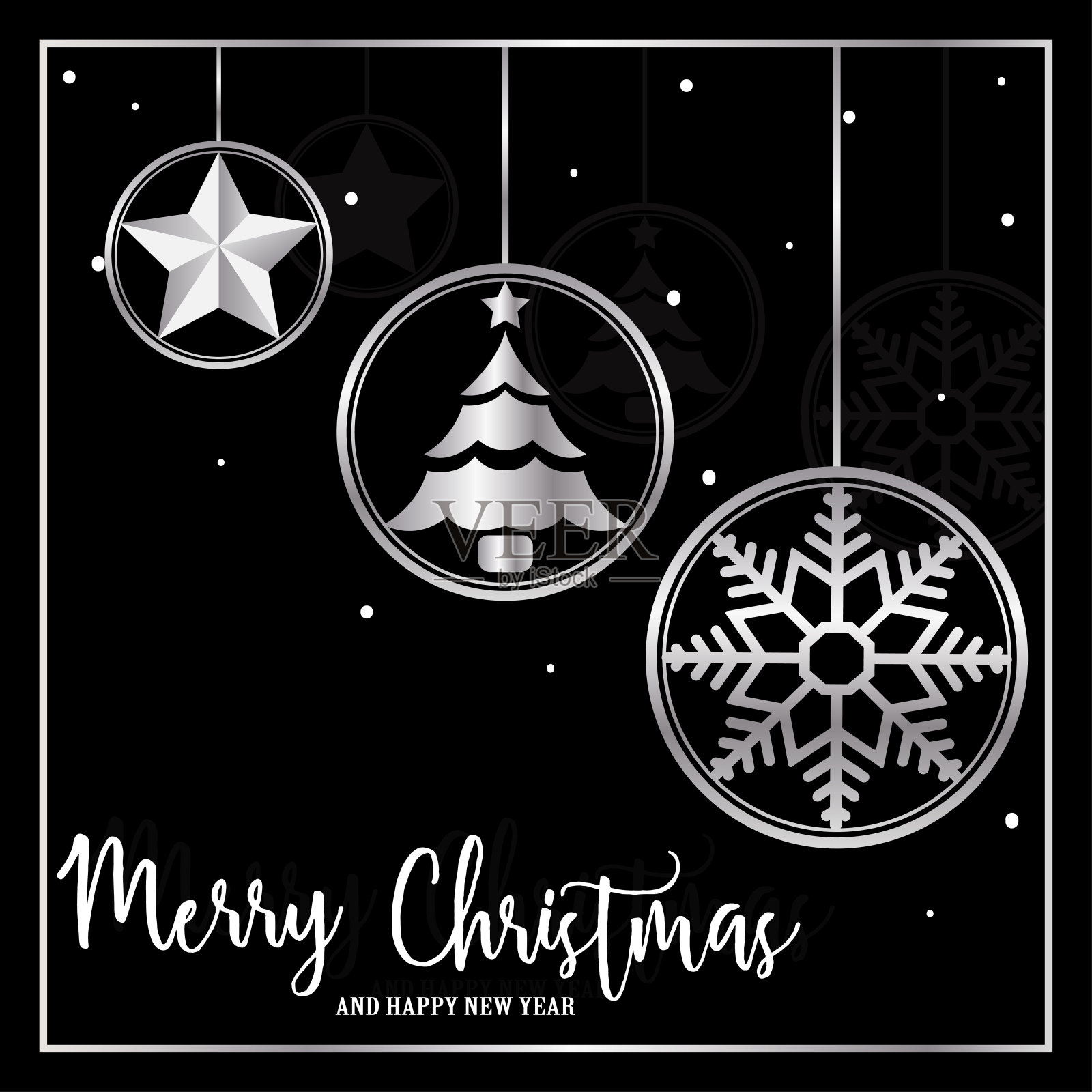 圣诞节新年贺卡插画图片素材