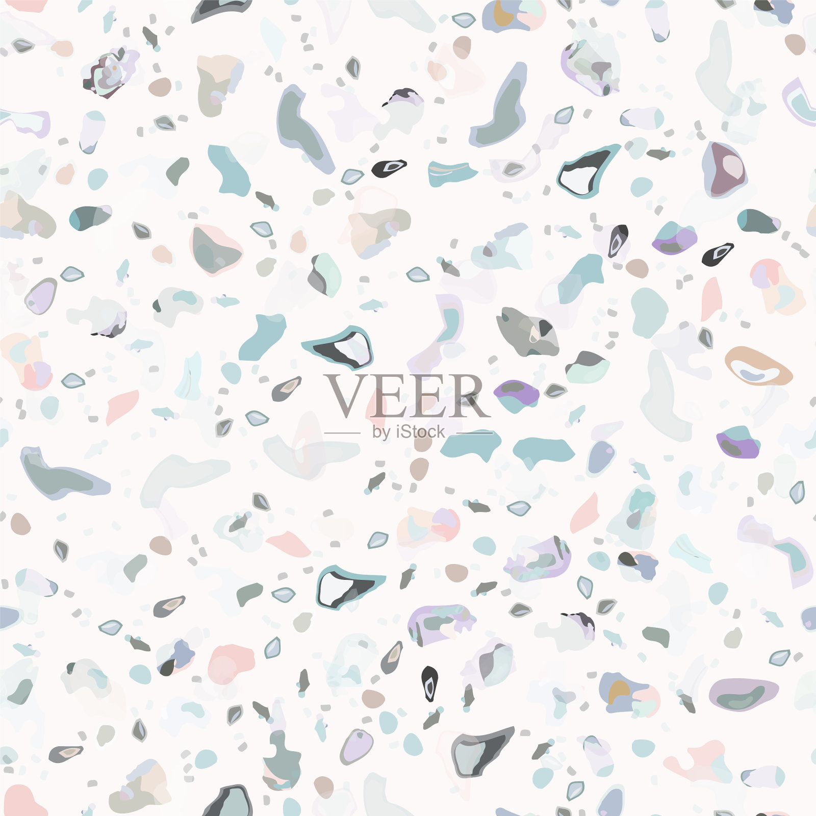 水磨石纹理地板无缝图案插画图片素材