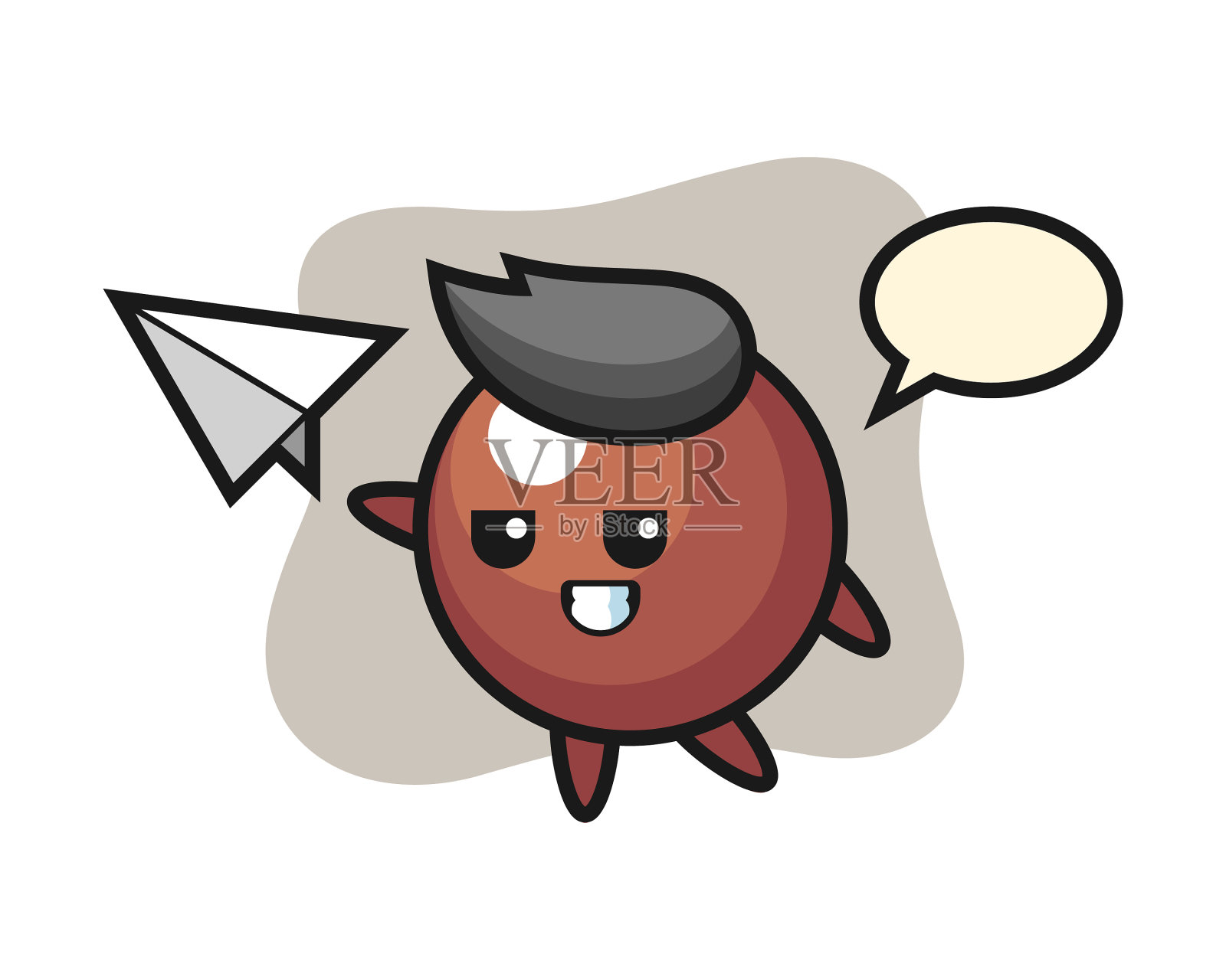 巧克力球卡通纸飞机设计元素图片