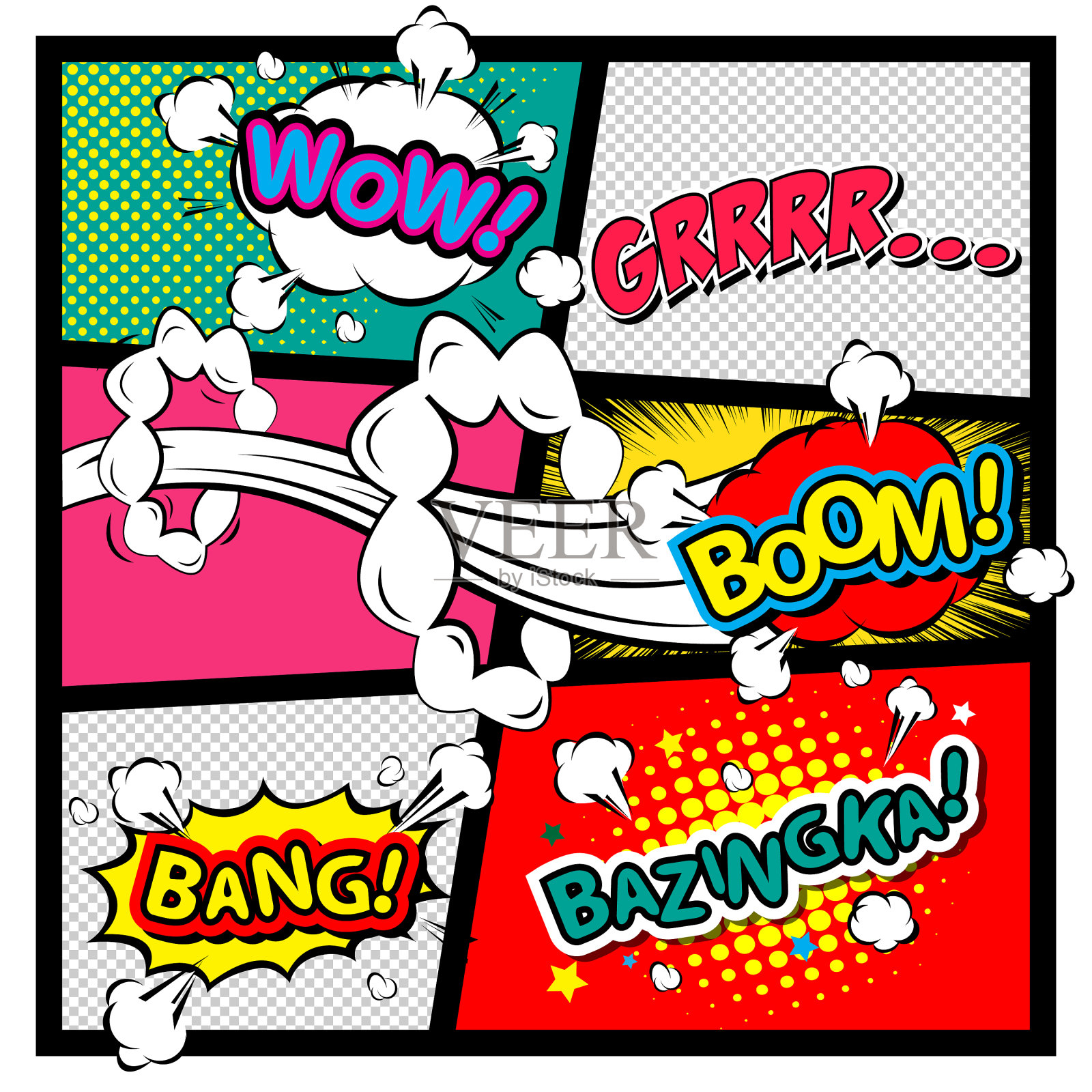 漫画模板eps 10设计元素图片