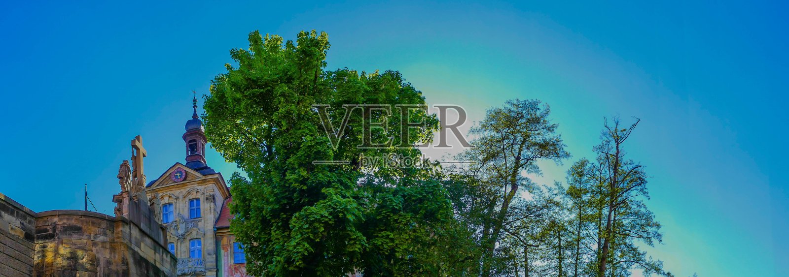 德国班贝格桥市政厅全景照片摄影图片