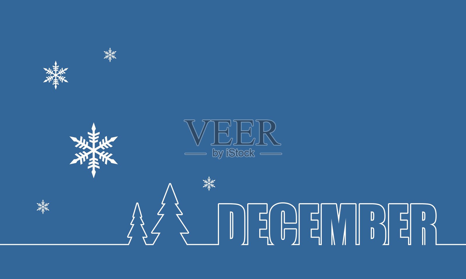 冬季的概念。插画图片素材