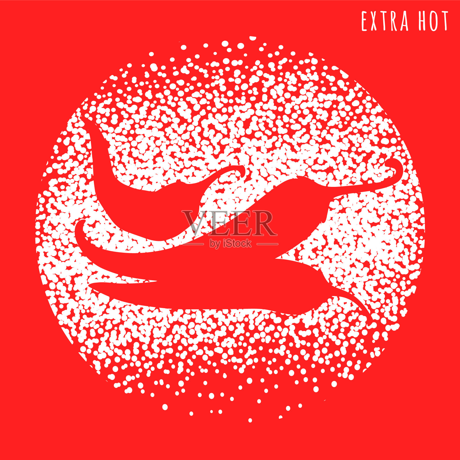 矢量图形与水果辣椒。红辣椒图标。调味品或酱汁的设计元素。有纹理的背景上的蔬菜剪影。辛辣的调味料。插画图片素材