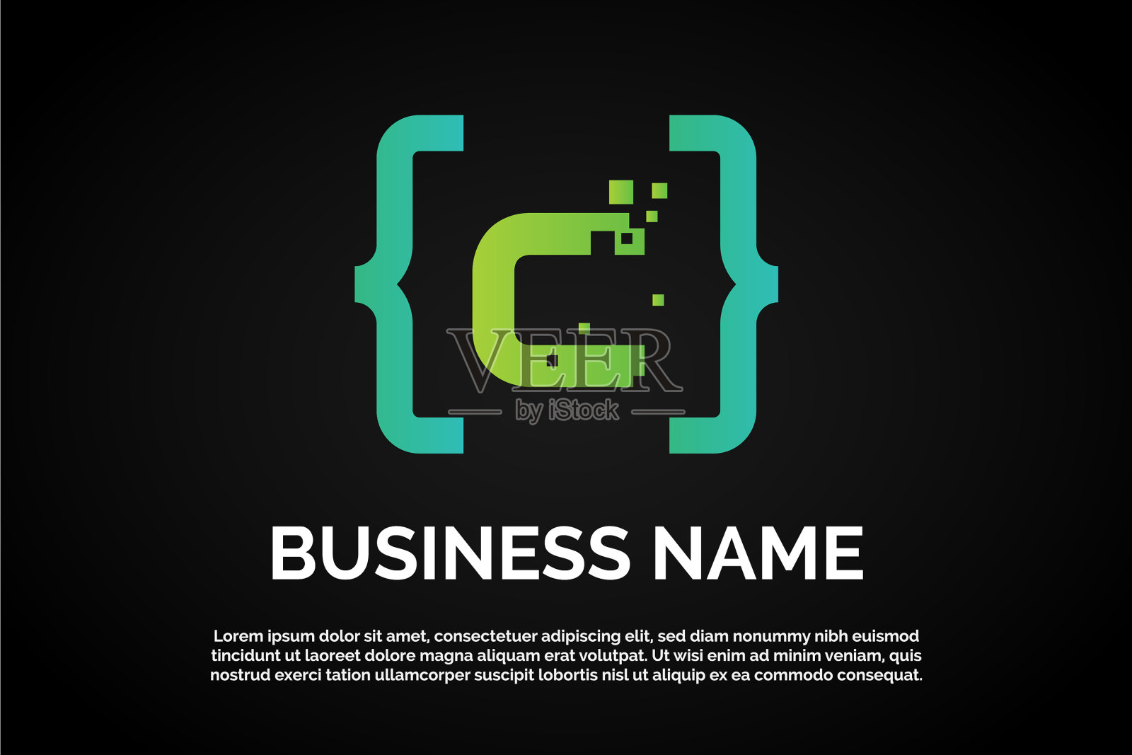 编码标志模板字母c插画图片素材