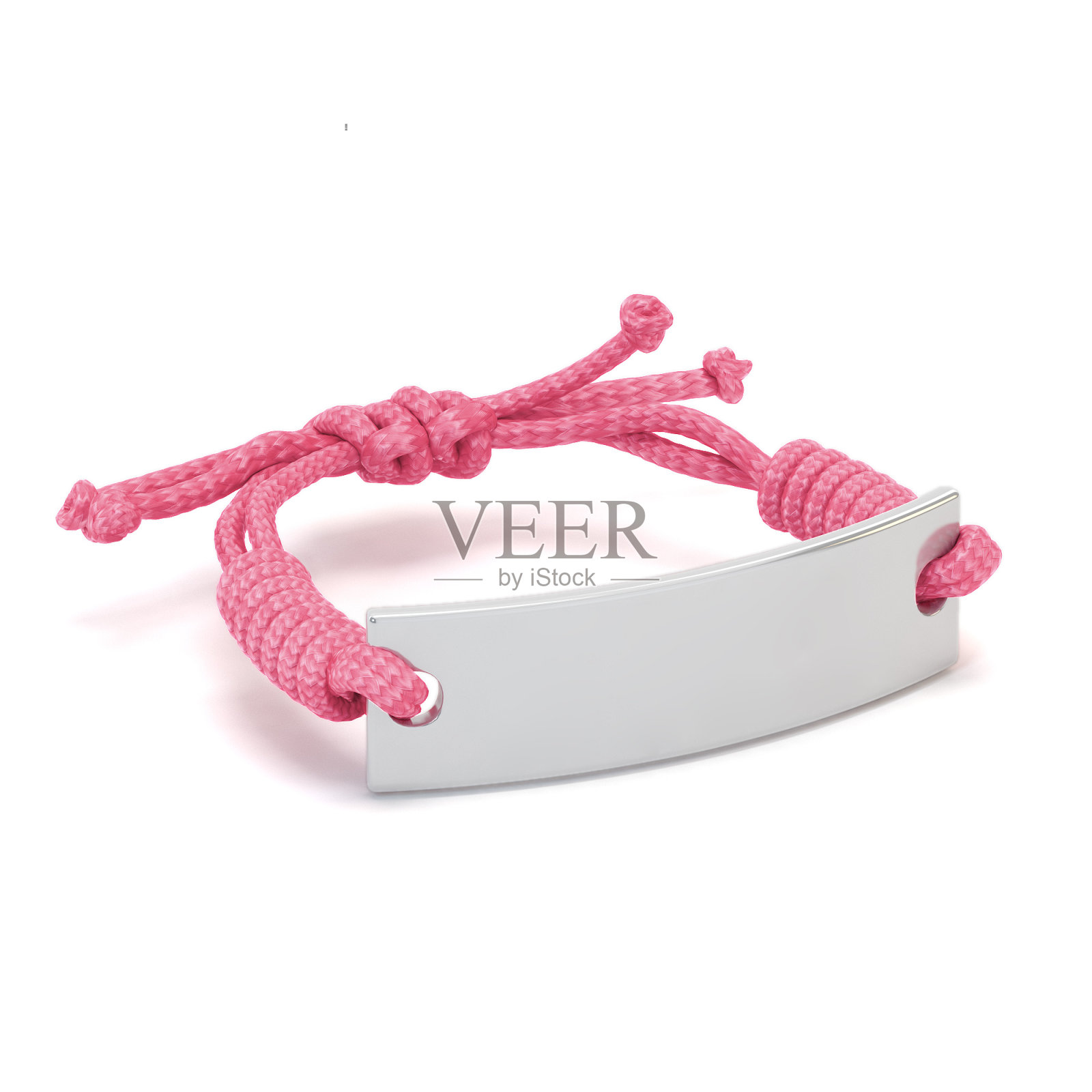 编织手镯孤立的白色背景3d照片摄影图片