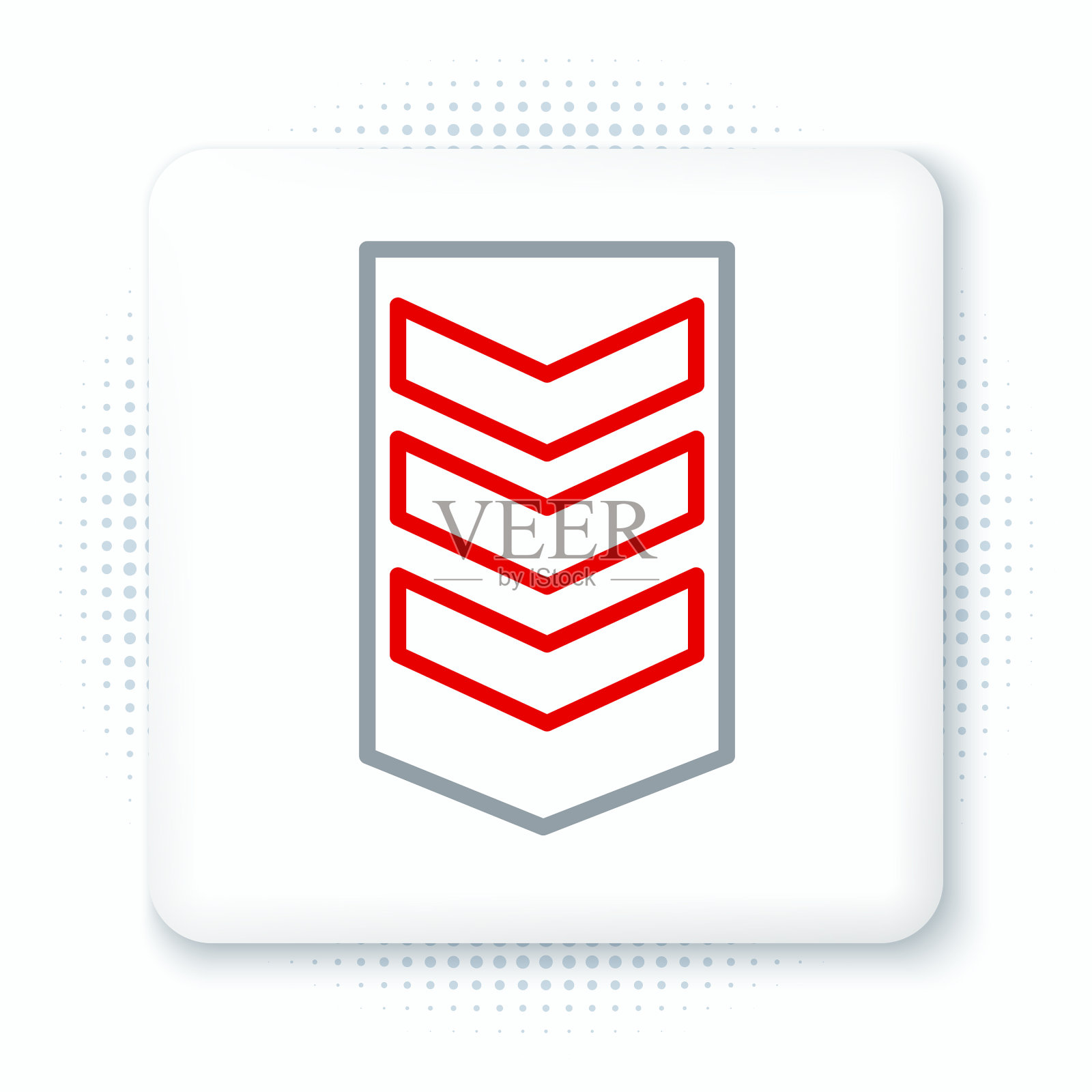 线军衔图标孤立在白色插画图片素材