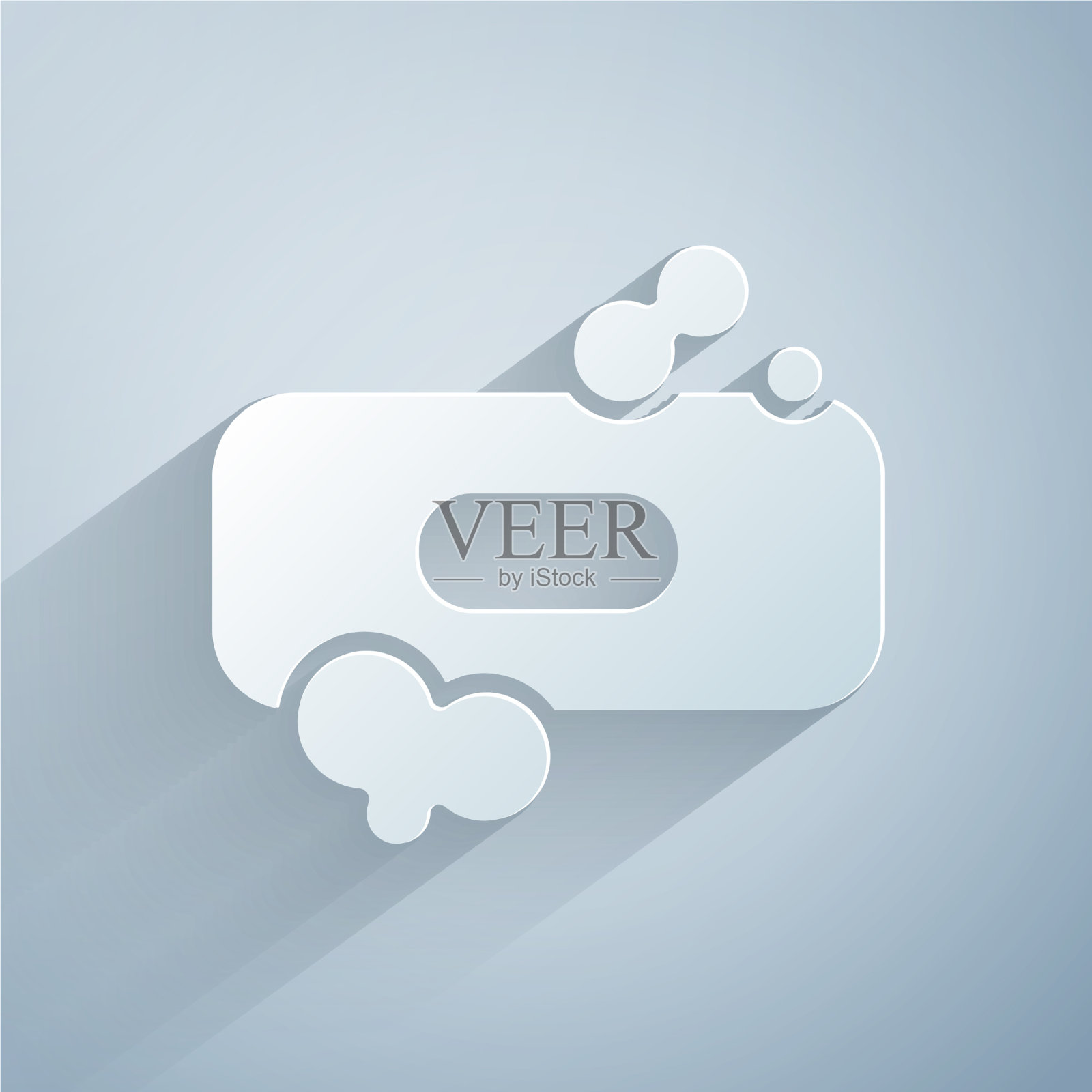 剪纸条肥皂图标孤立在灰色图标素材