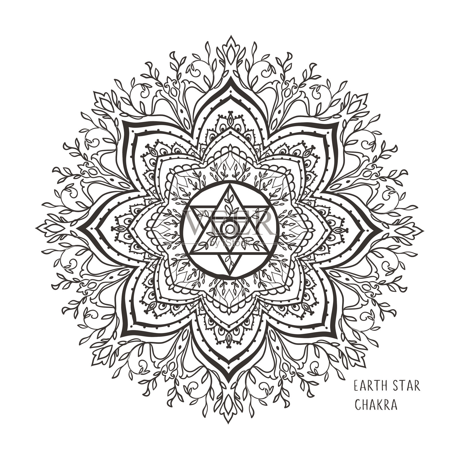 脉轮象征色彩插画图片素材