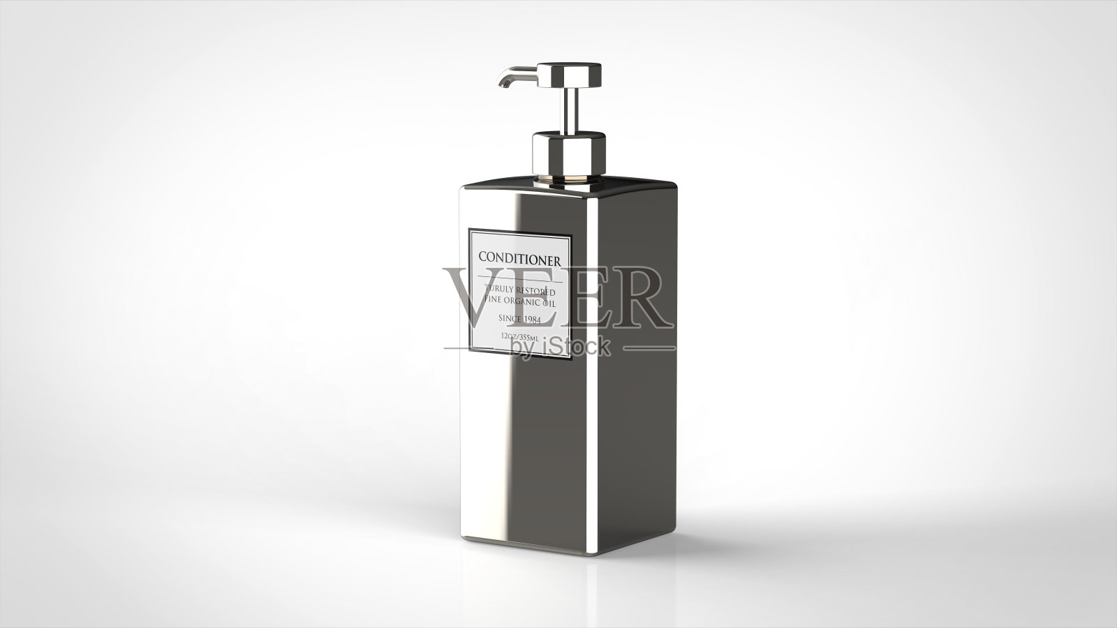 瓶子金属护发素角度3d渲染照片摄影图片