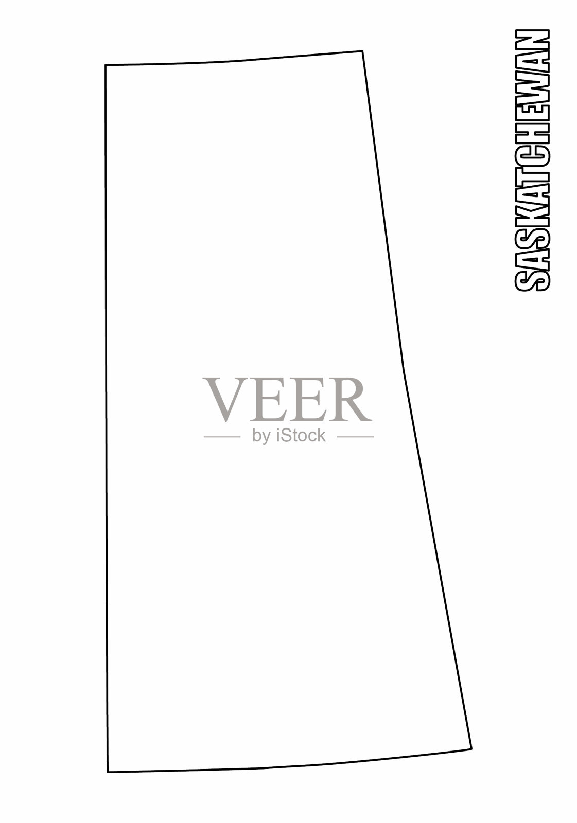 萨斯喀彻温省大纲地图插画图片素材