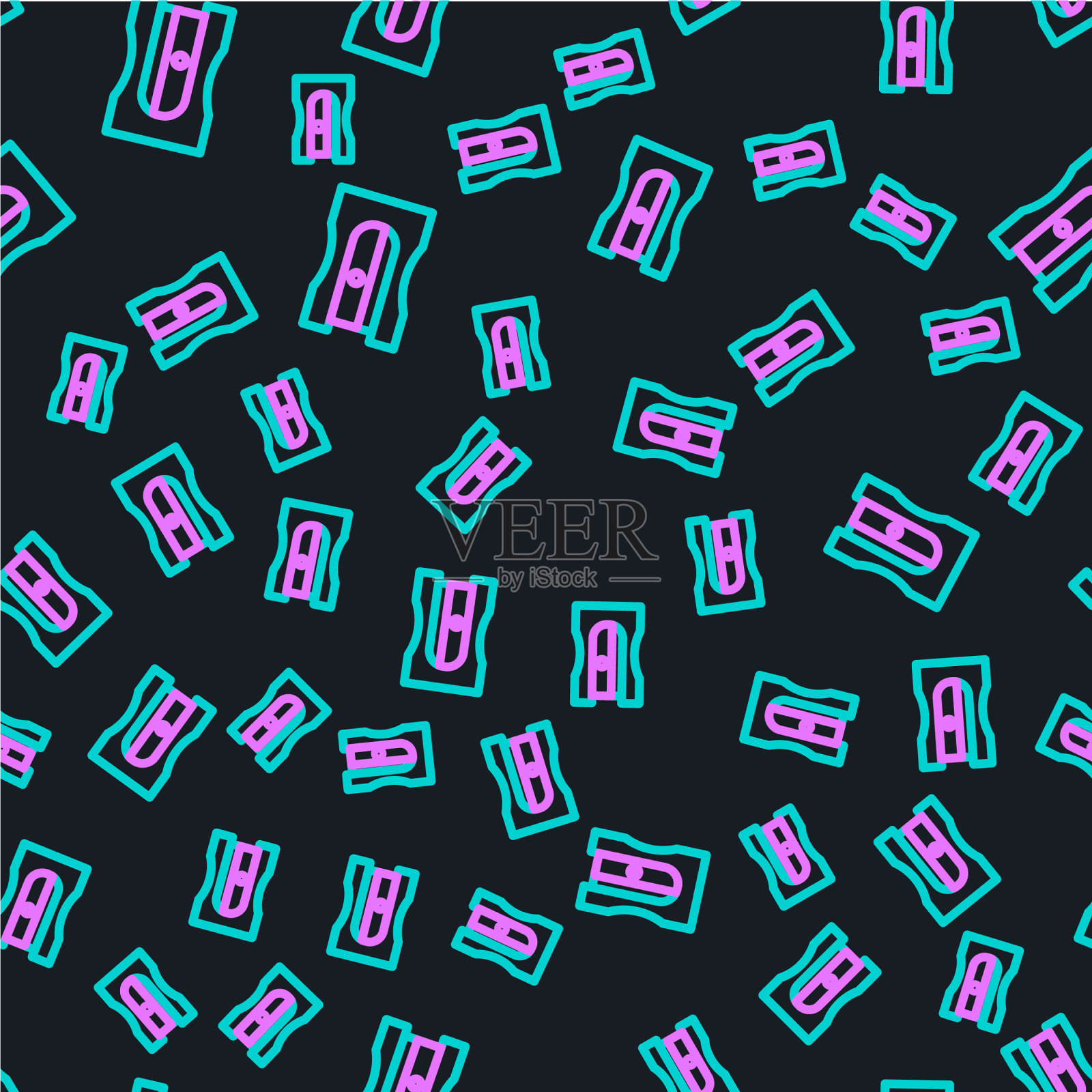 直线卷笔刀图标孤立无缝插画图片素材