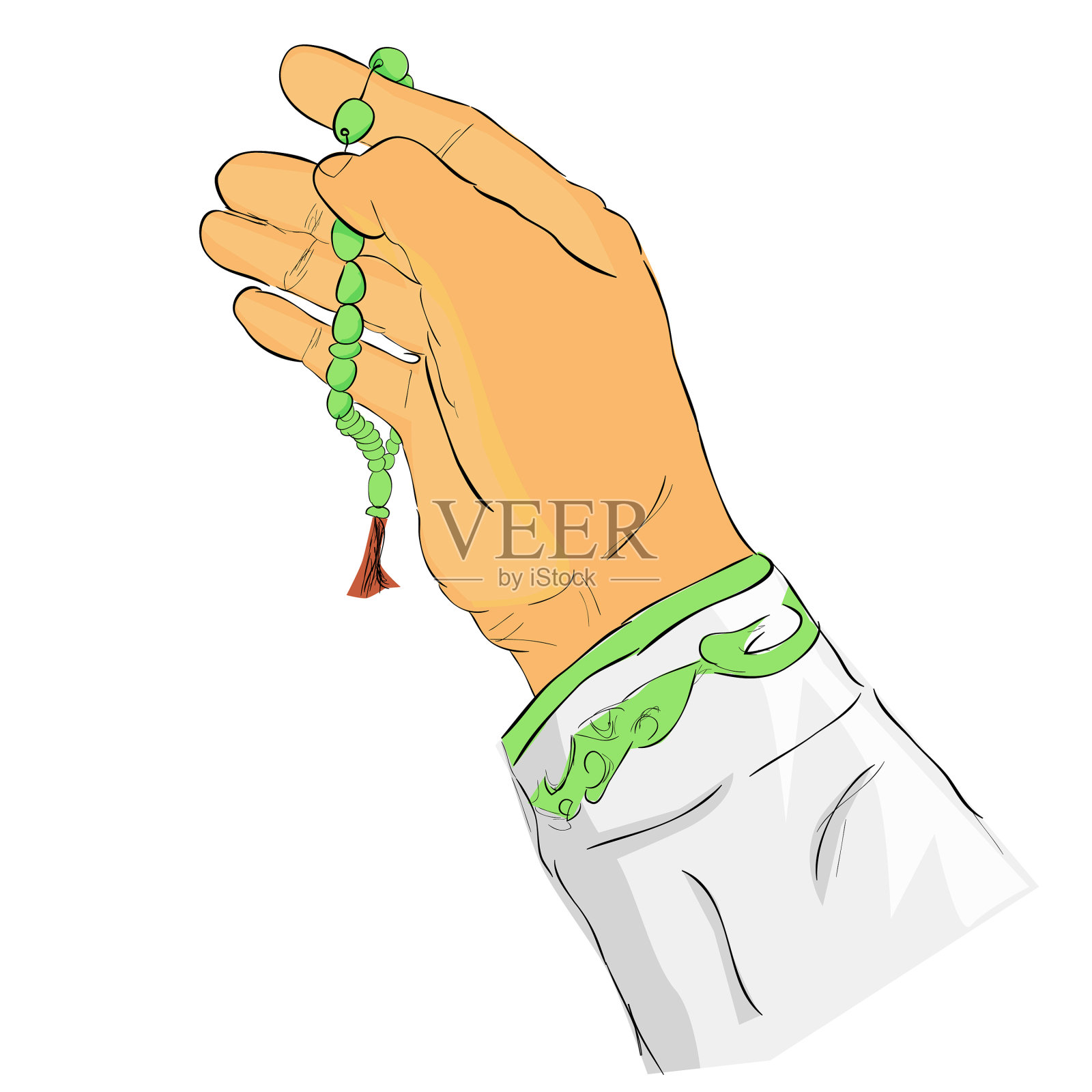 涂鸦手势用手祈祷上帝设计元素图片