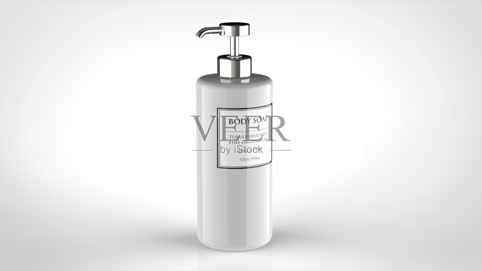 瓶子白色身体肥皂3d渲染照片摄影图片