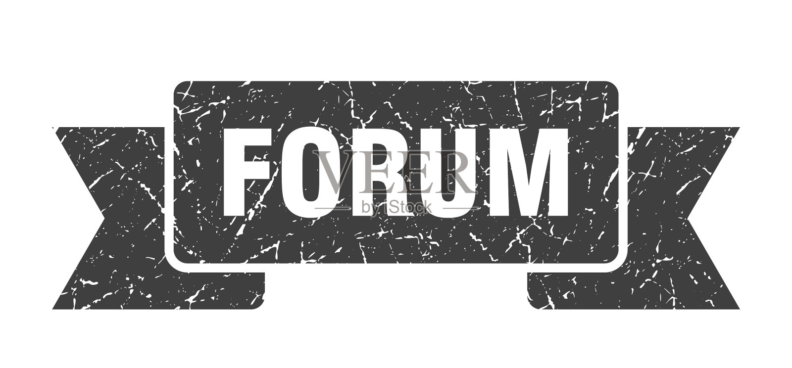 论坛丝带论坛垃圾乐队标志论坛横幅插画图片素材