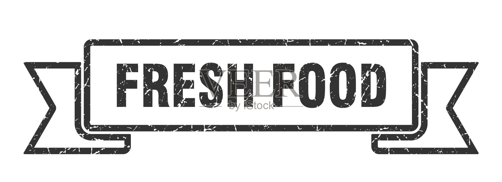 新鲜食品带新鲜食品垃圾带标志插画图片素材