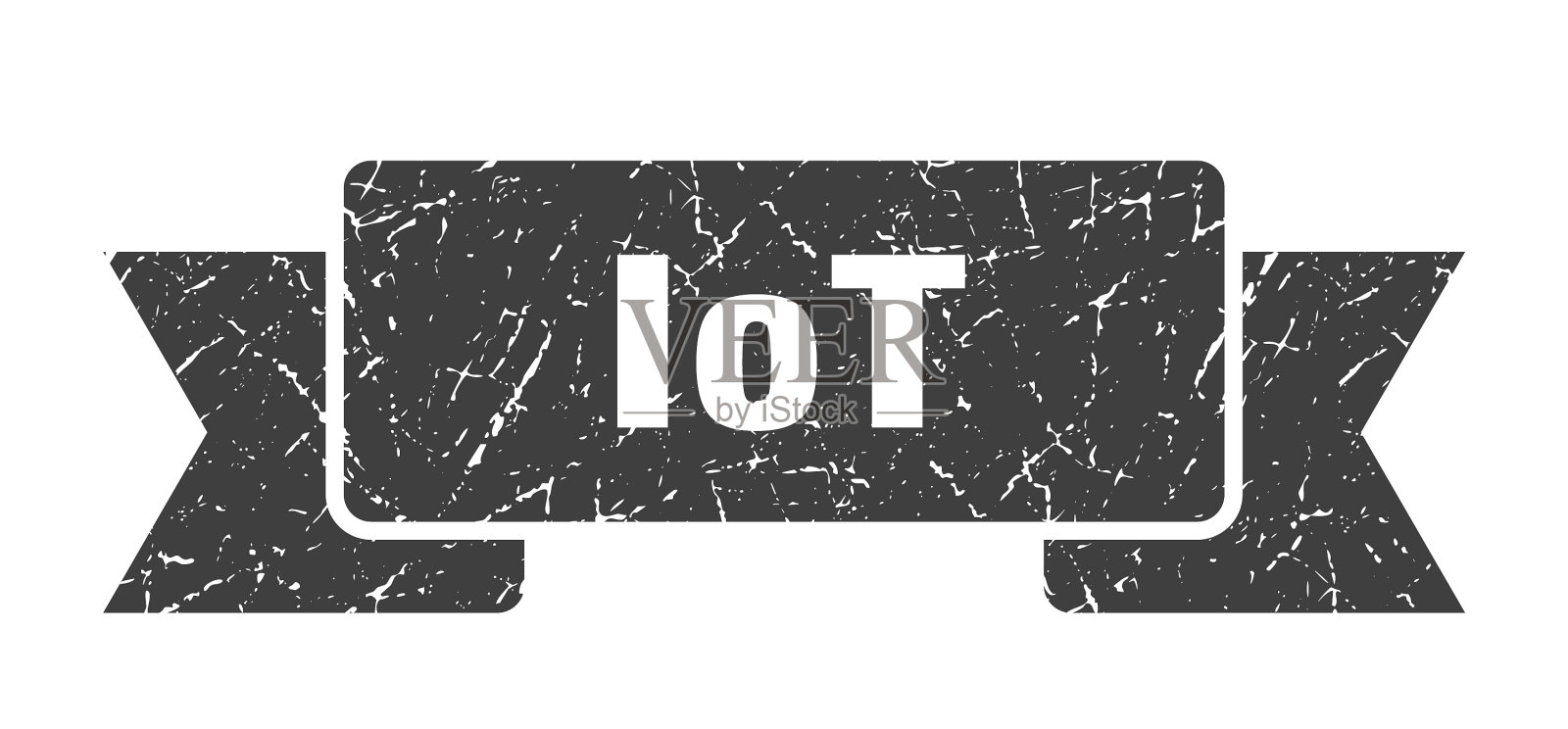 物联网缎带物联网垃圾乐队标志物联网横幅插画图片素材