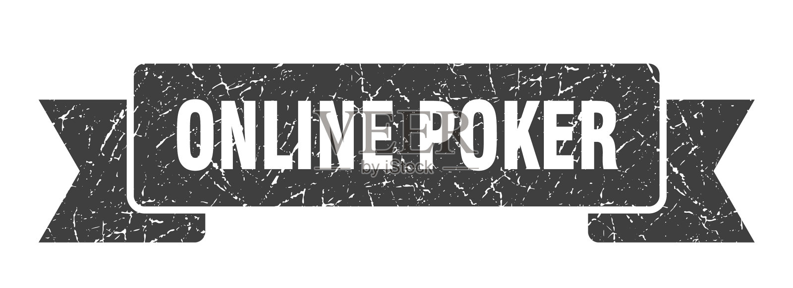 在线扑克丝带在线扑克垃圾乐队标志插画图片素材