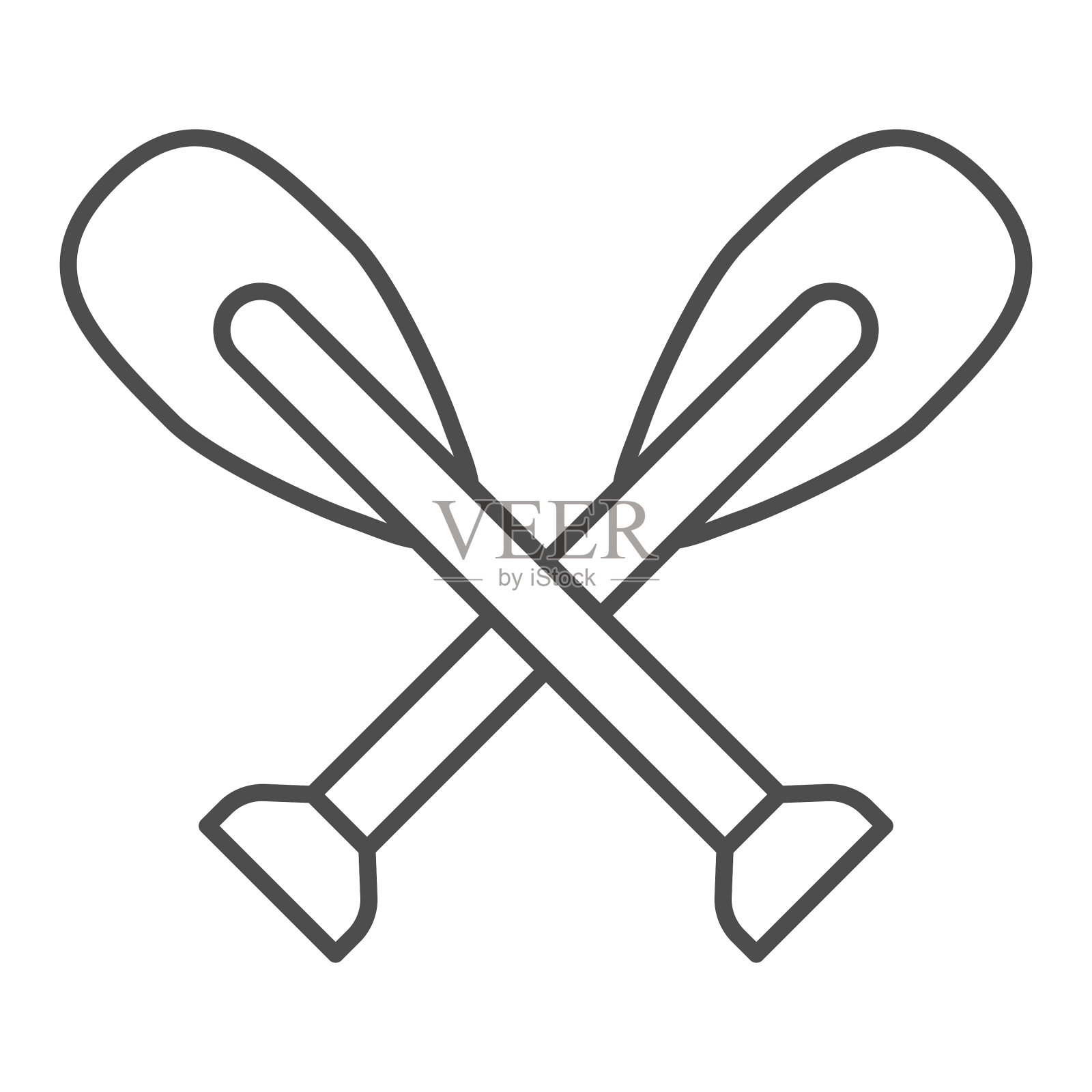 木筏划细线象征航海插画图片素材