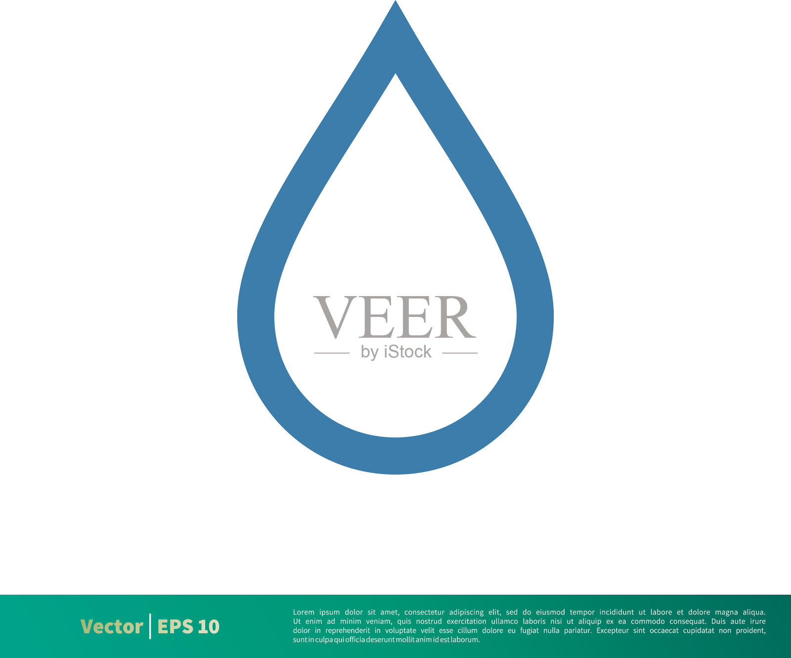 水滴图标标识模板设计eps 10插画图片素材