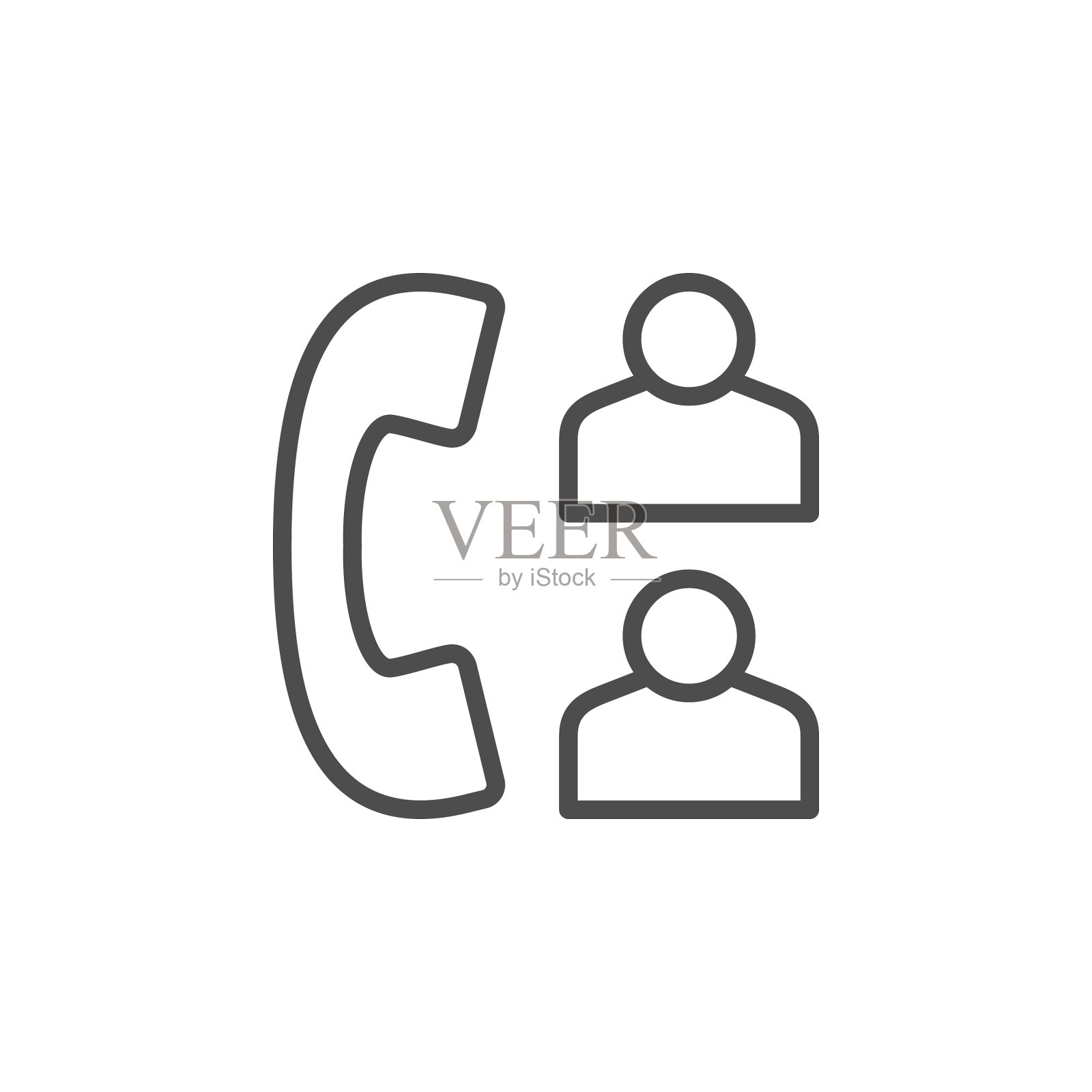 电话线路轮廓图标插画图片素材