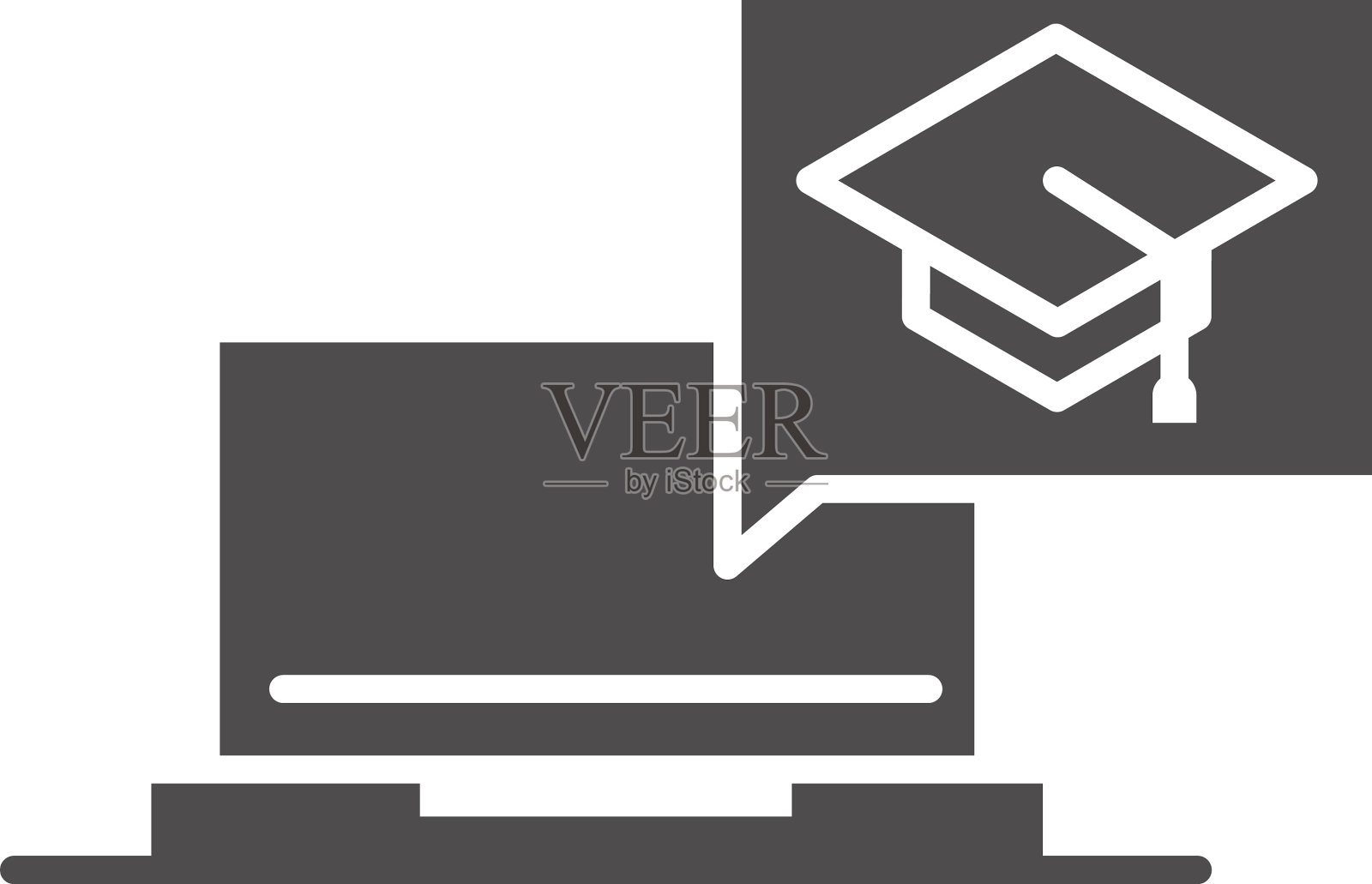 教授学校和教育在线笔记本电脑设计元素图片