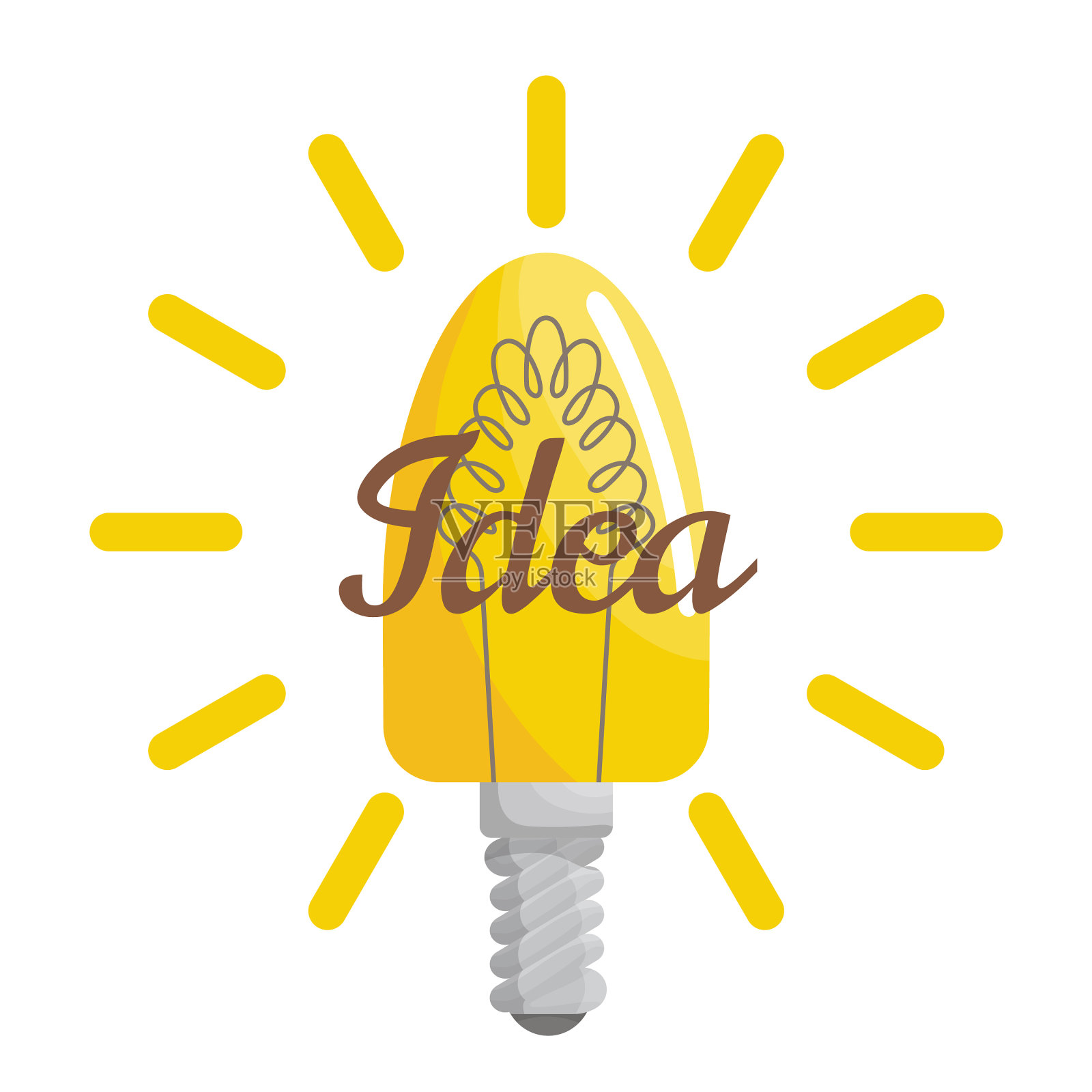 灯灯创意与灯泡为网站和设计模板素材