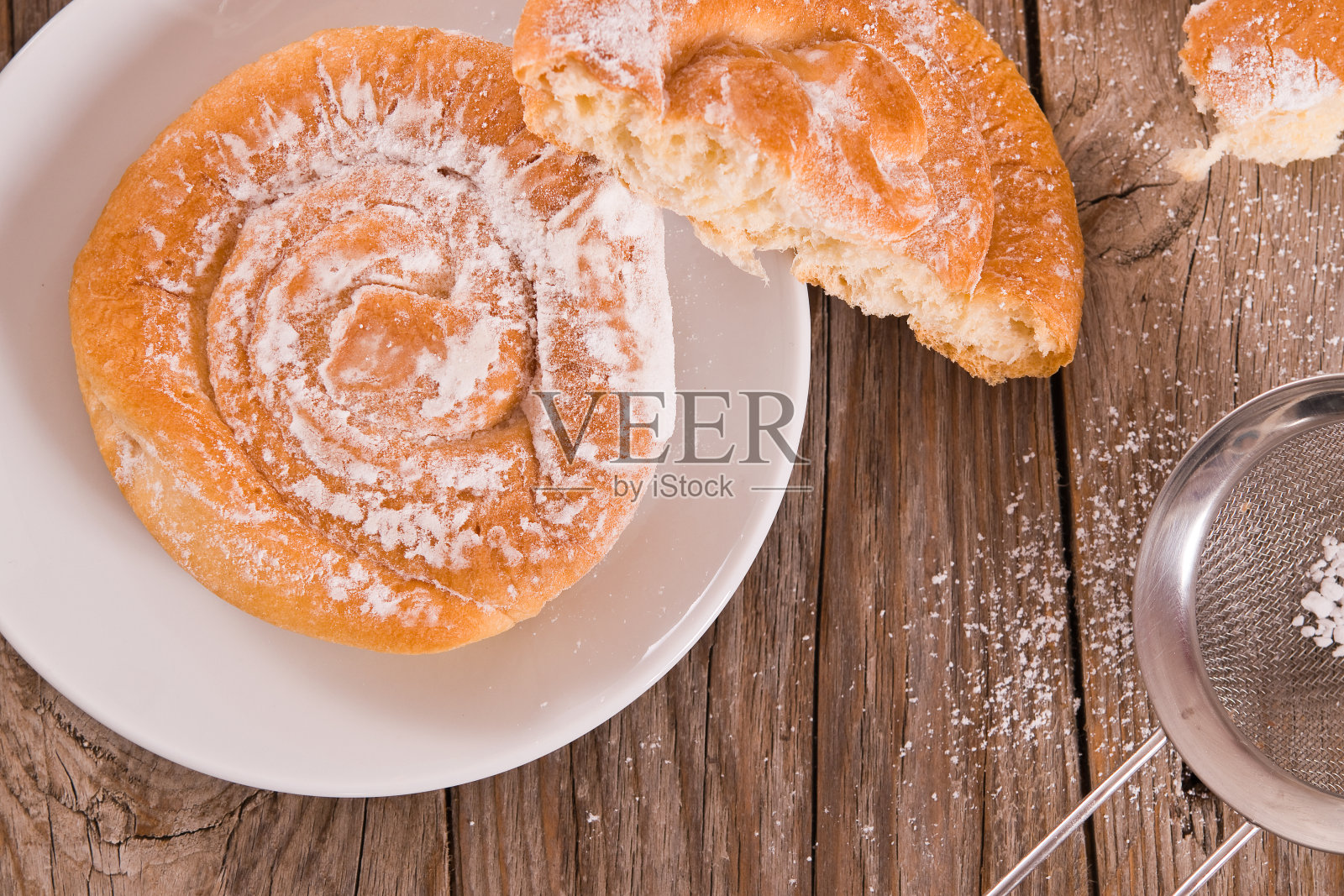 甜点漩涡。照片摄影图片