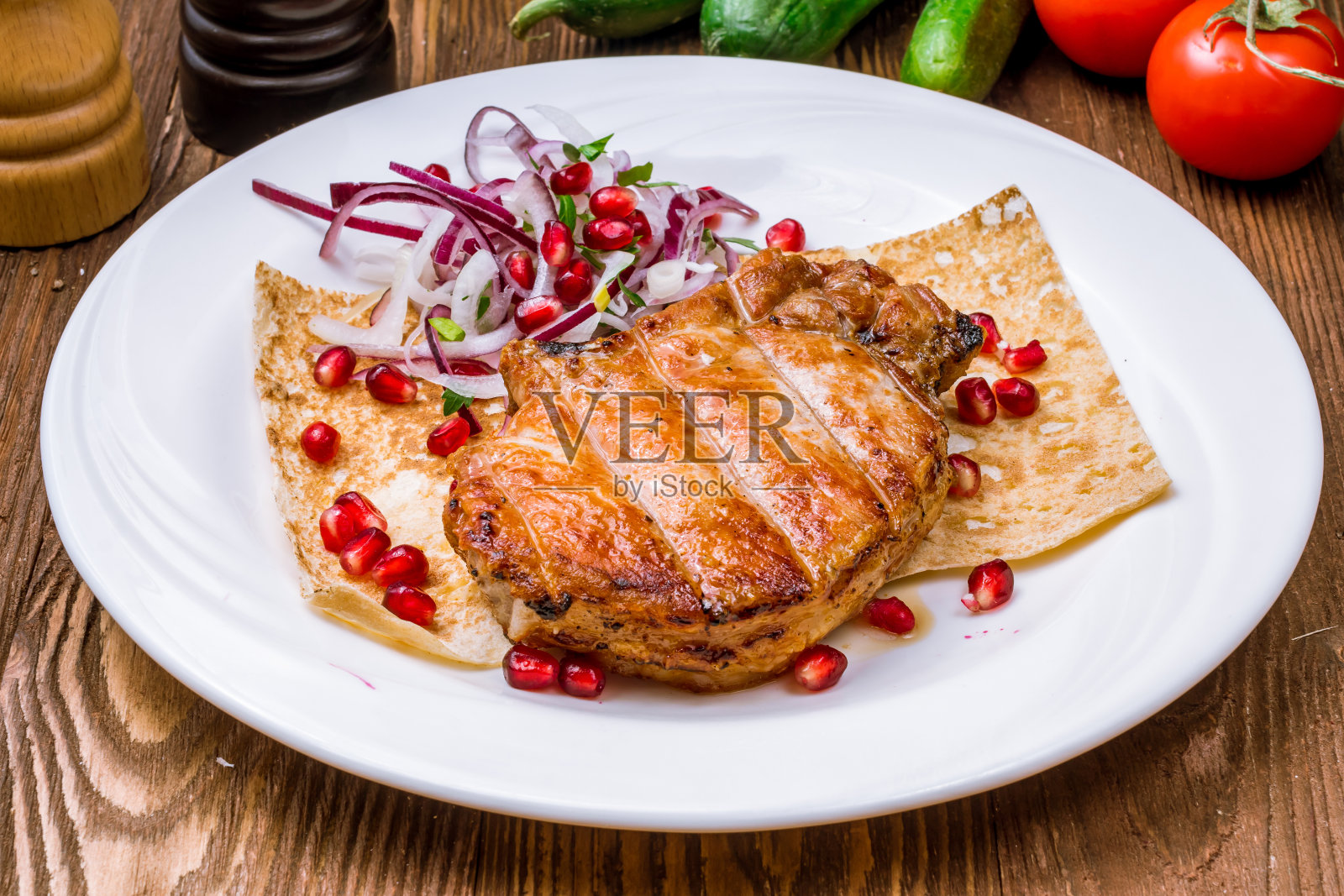 酱炸猪腰肉照片摄影图片