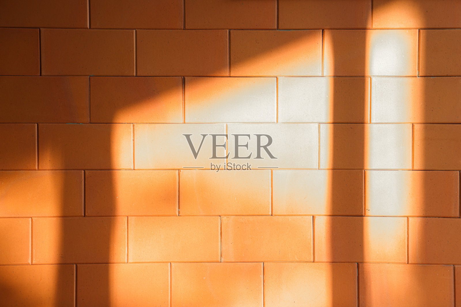 红砖墙上的影子照片摄影图片